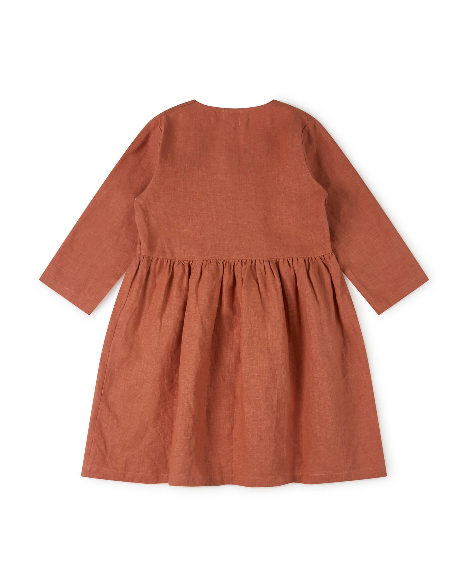 Buttoned Midi Dress russet