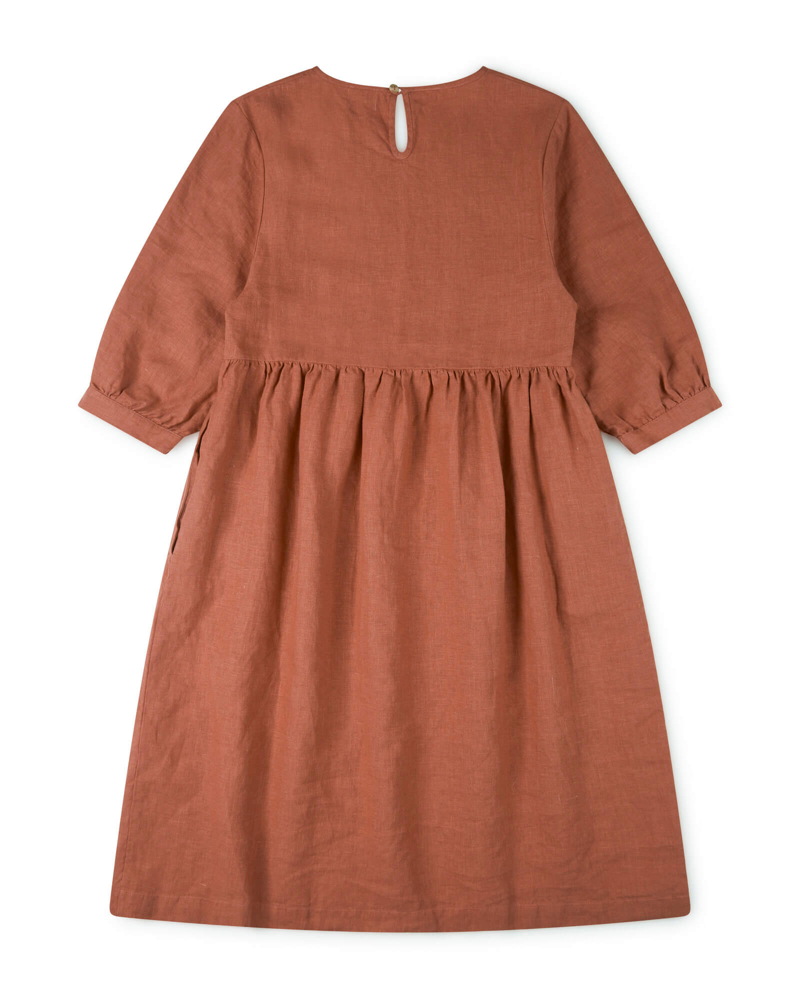 Puff Sleeve Dress russet