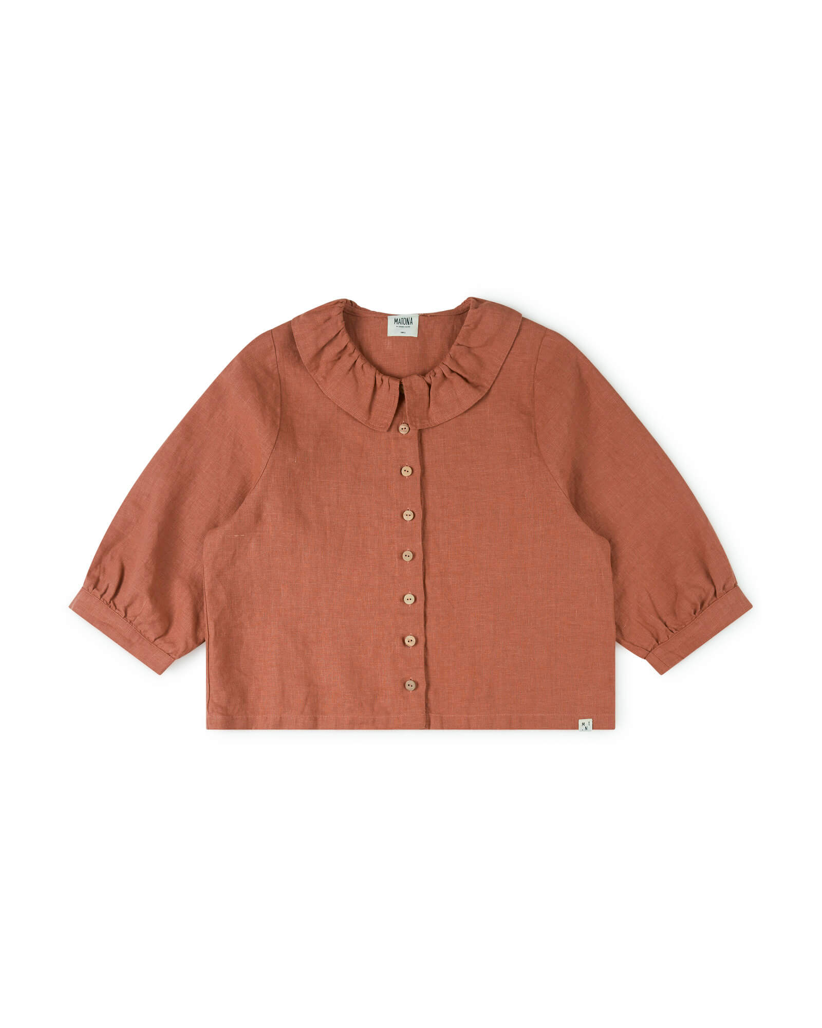 Ruffled Collar Blouse russet