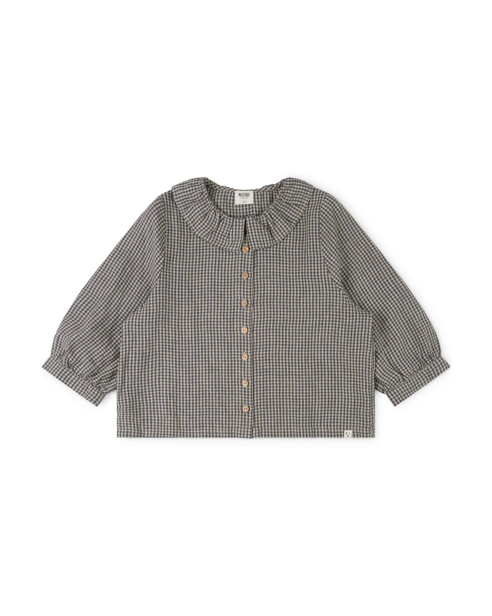 Ruffled Collar Blouse vichy
