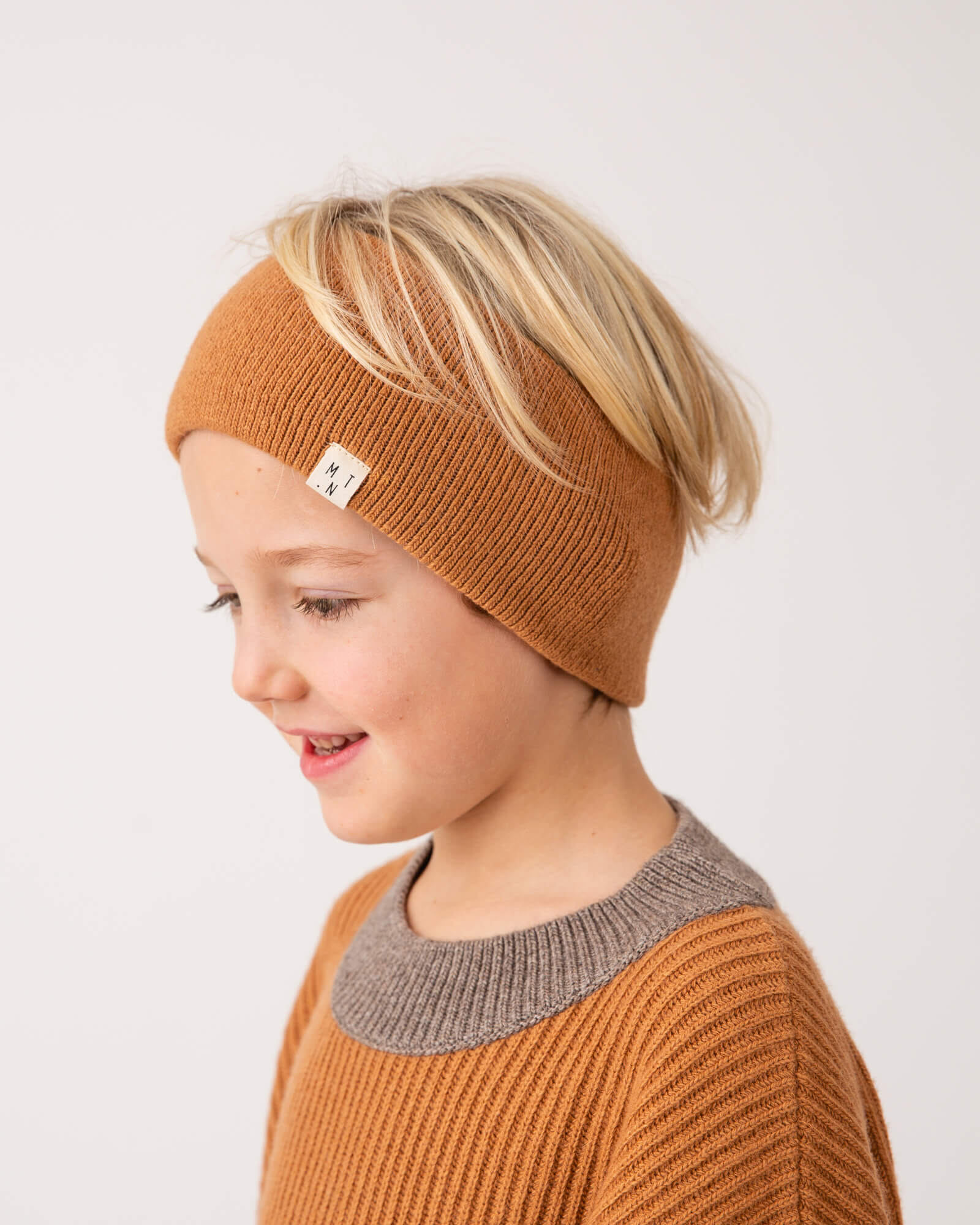 Knitted Headband ochre