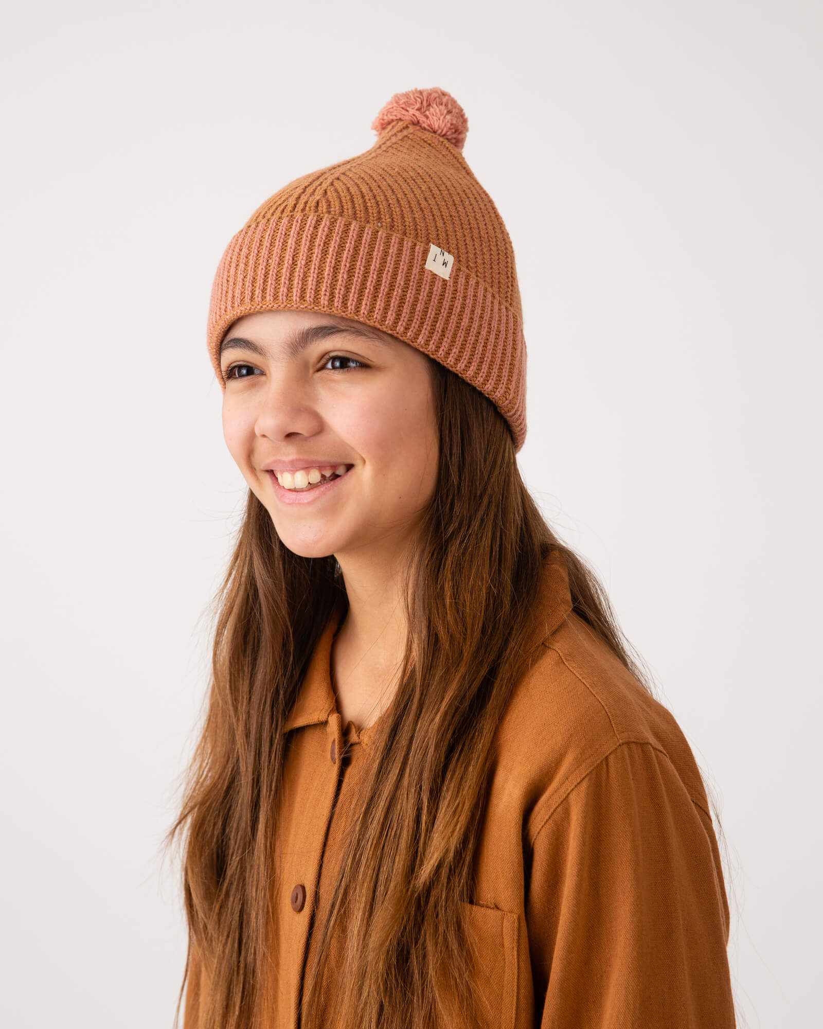 Pom Pom Beanie ochre