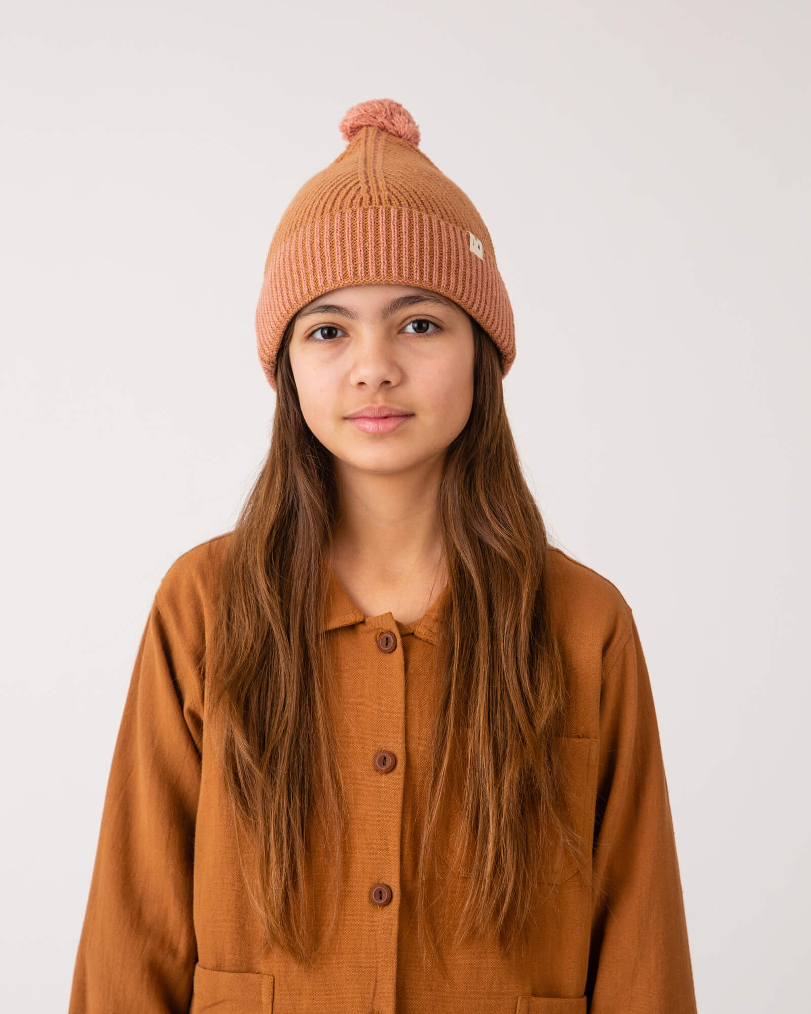 Pom Pom Beanie ochre