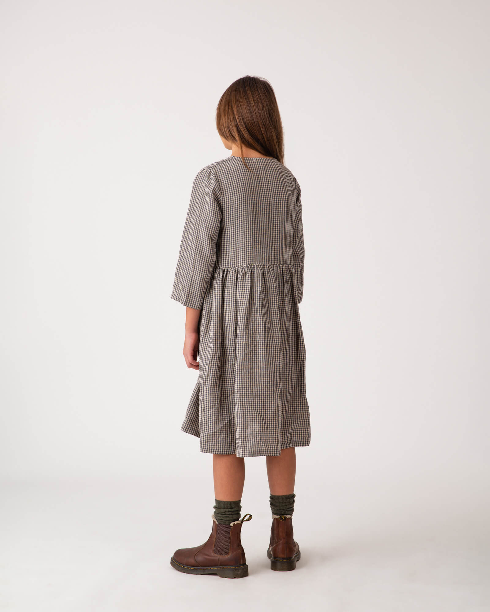 Buttoned Midi Dress vichy