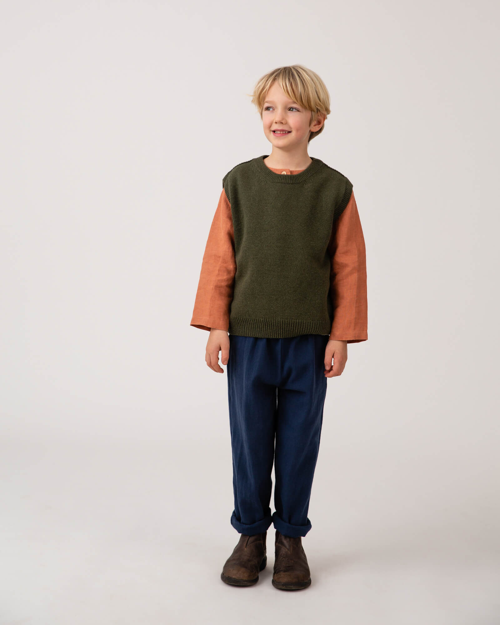 Knit Vest loden green