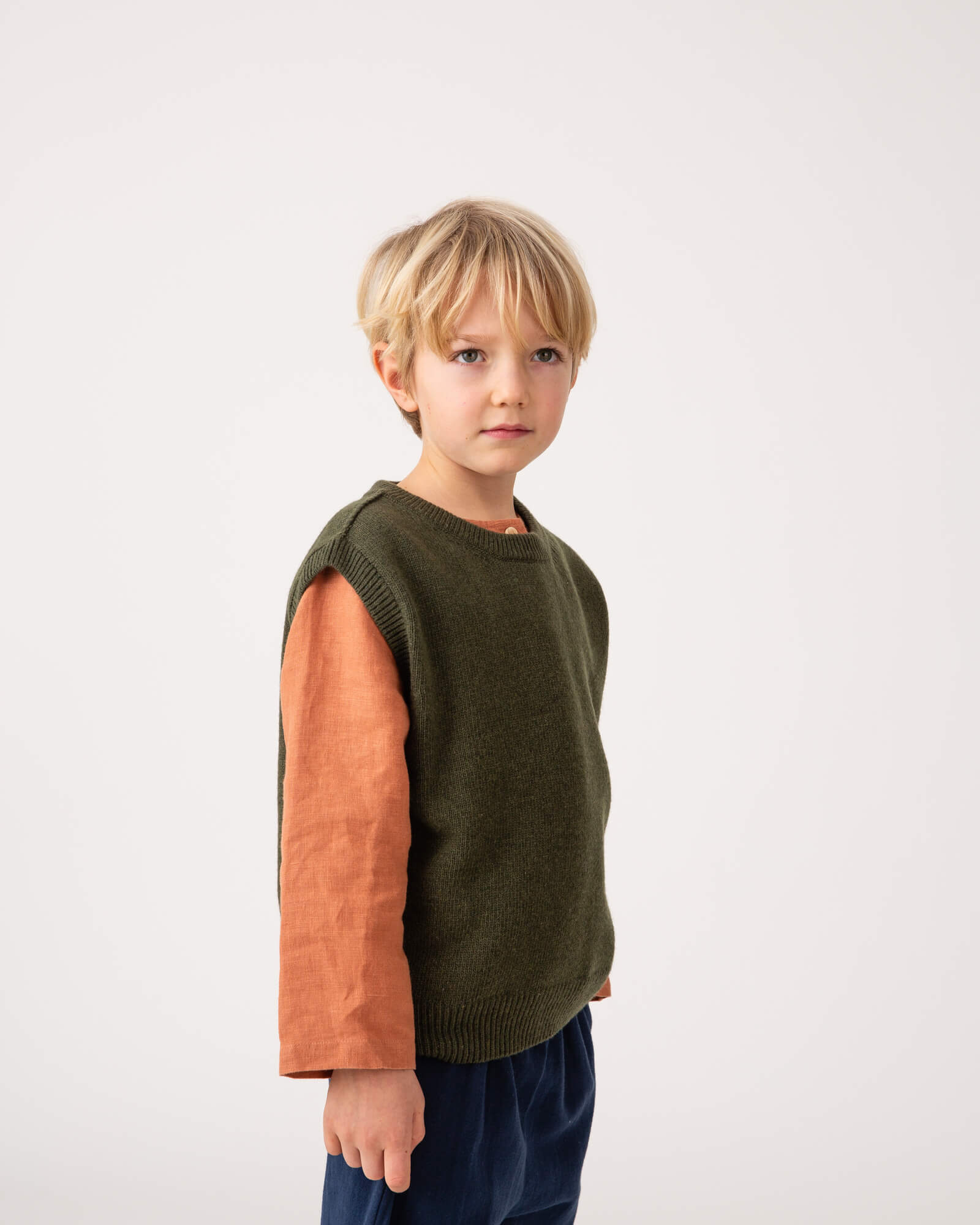 Knit Vest loden green