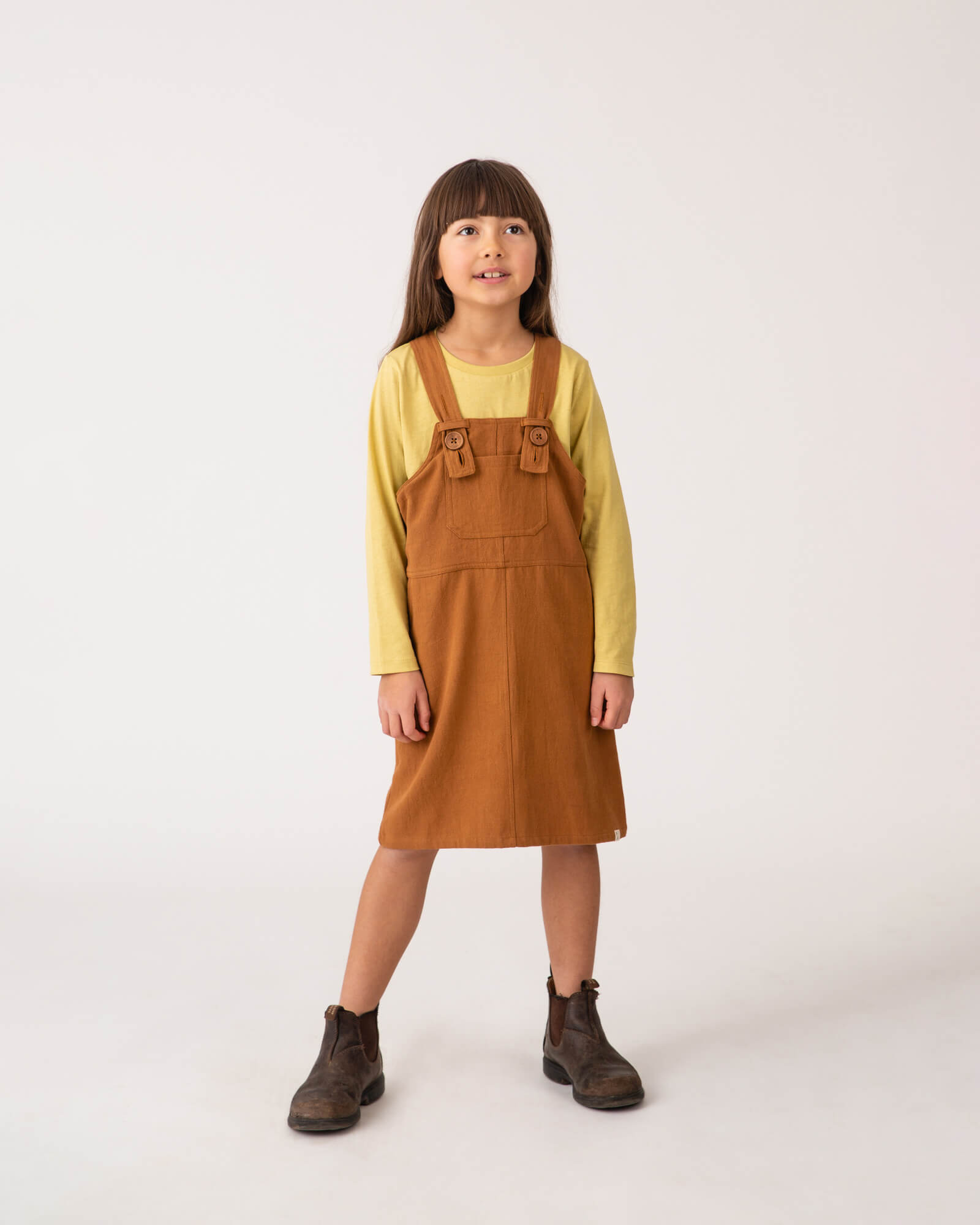 Retro Pinafore Dress biscuit Matona