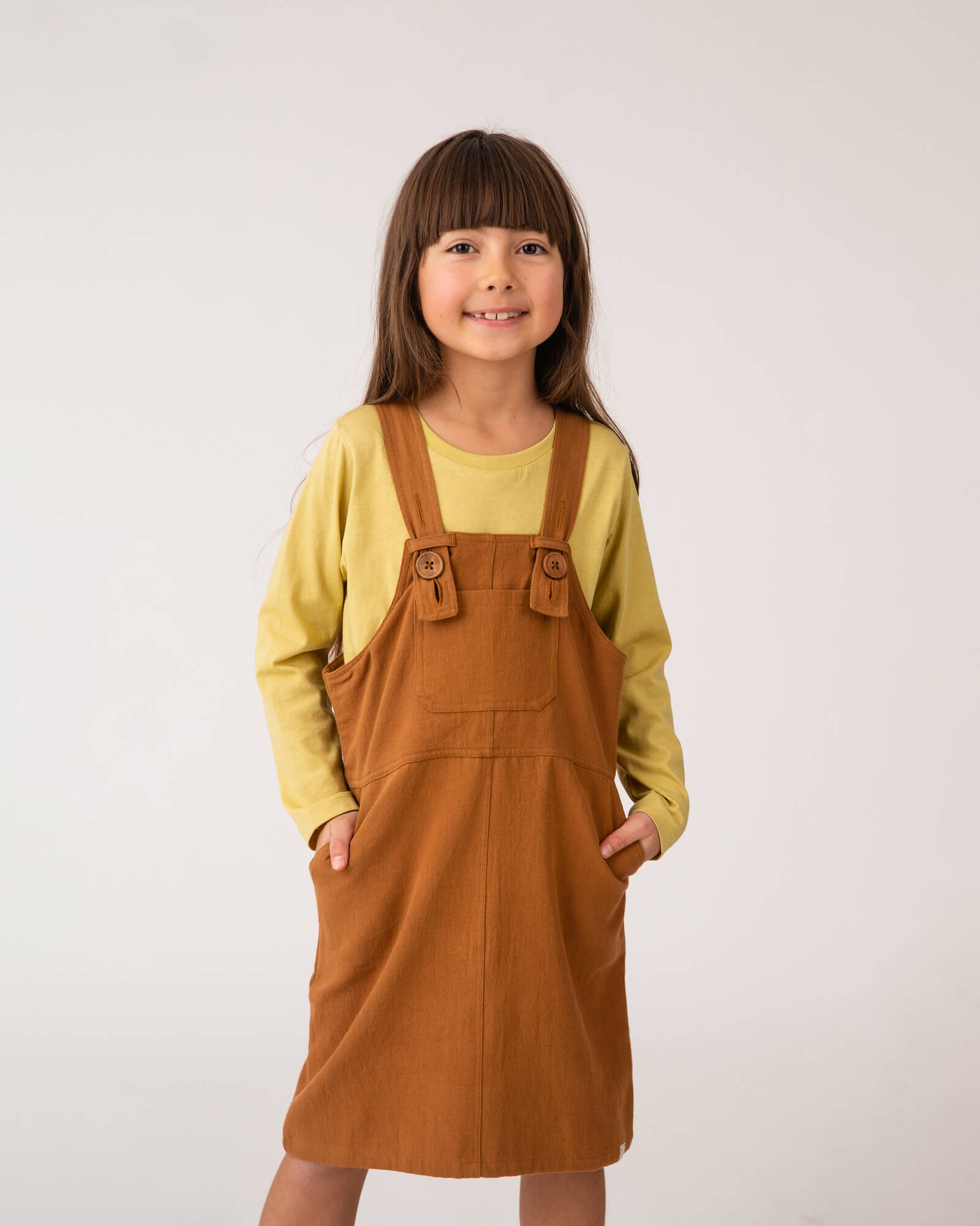 Retro Pinafore Dress biscuit