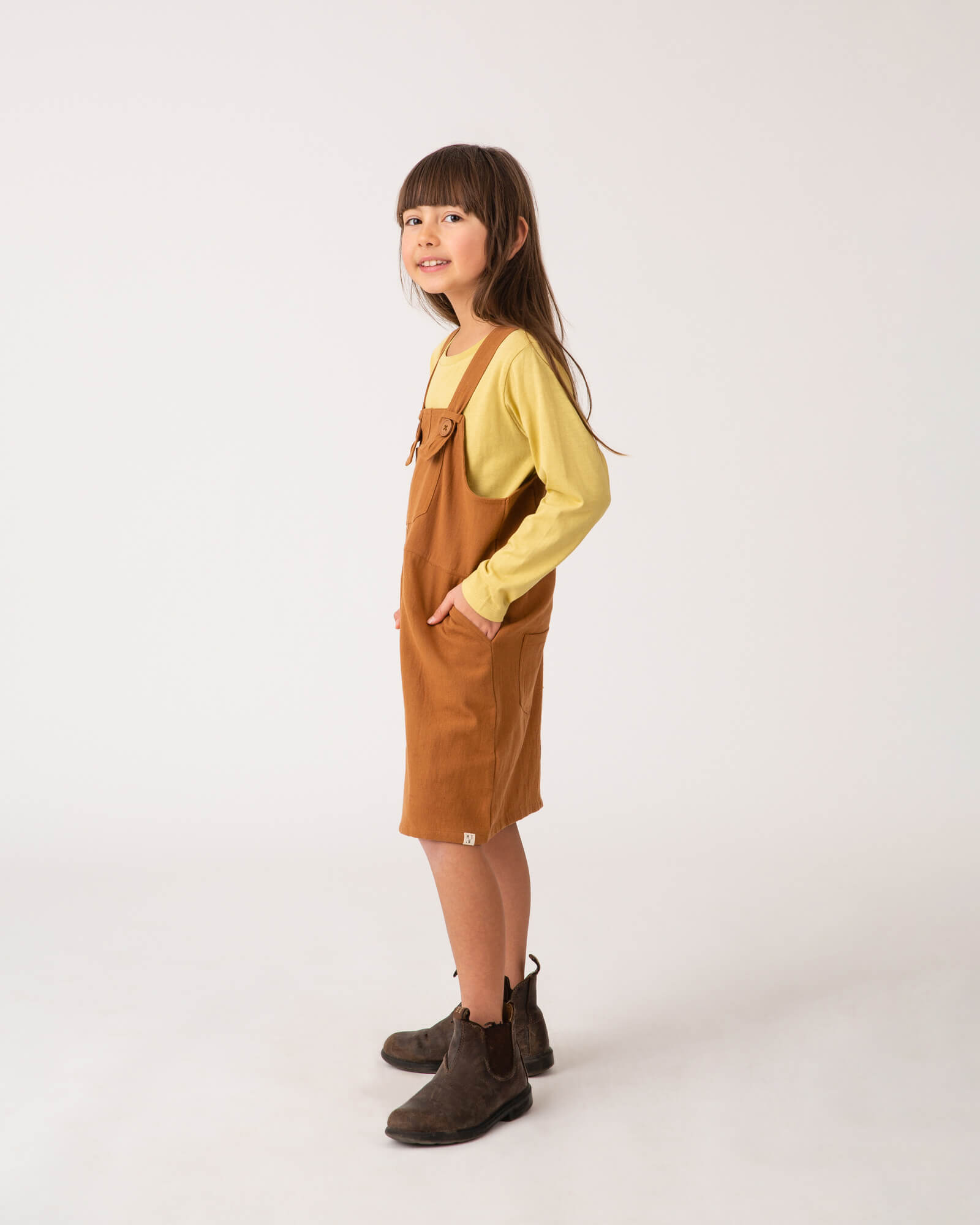 Retro Pinafore Dress biscuit
