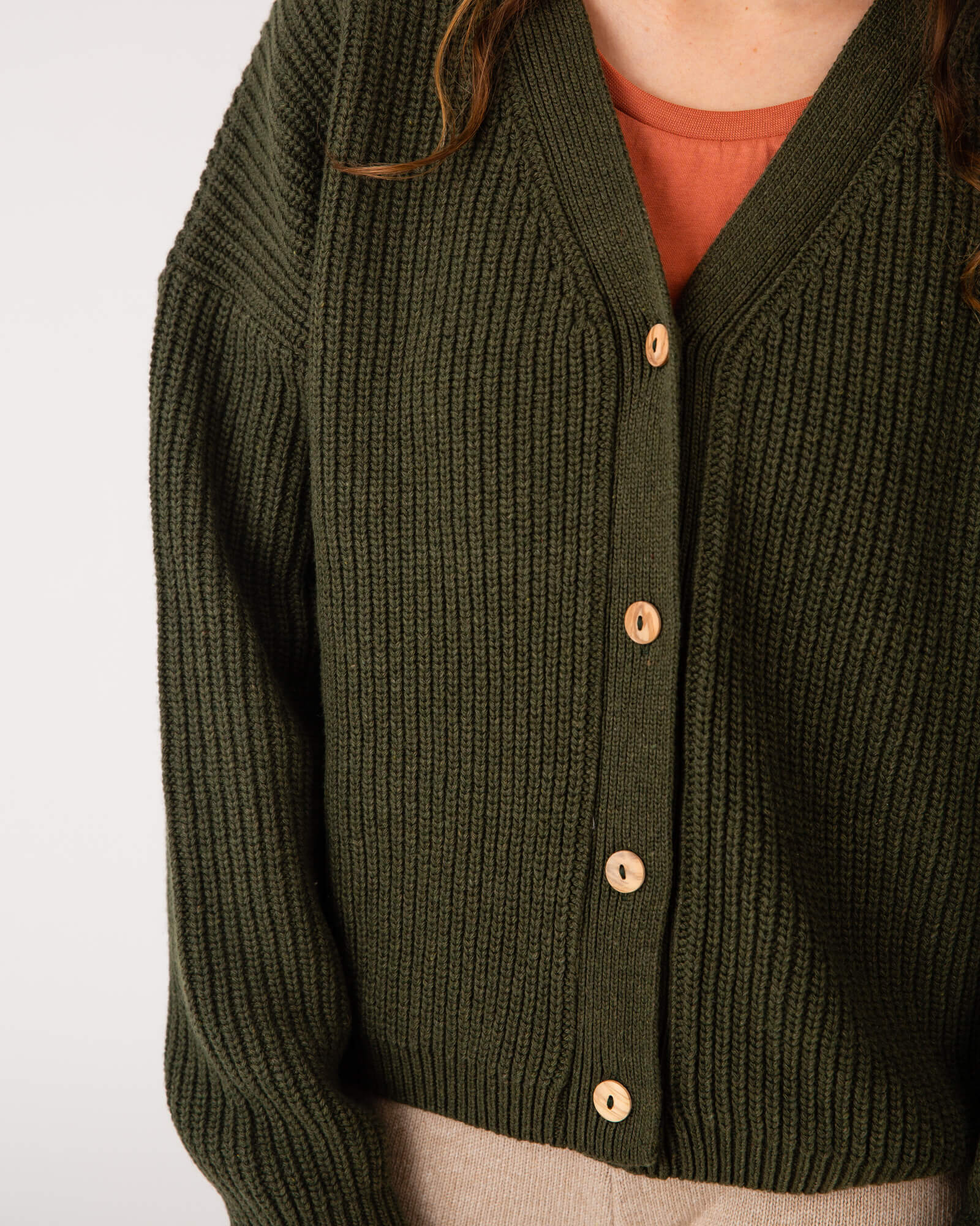 Knit Cardigan loden green