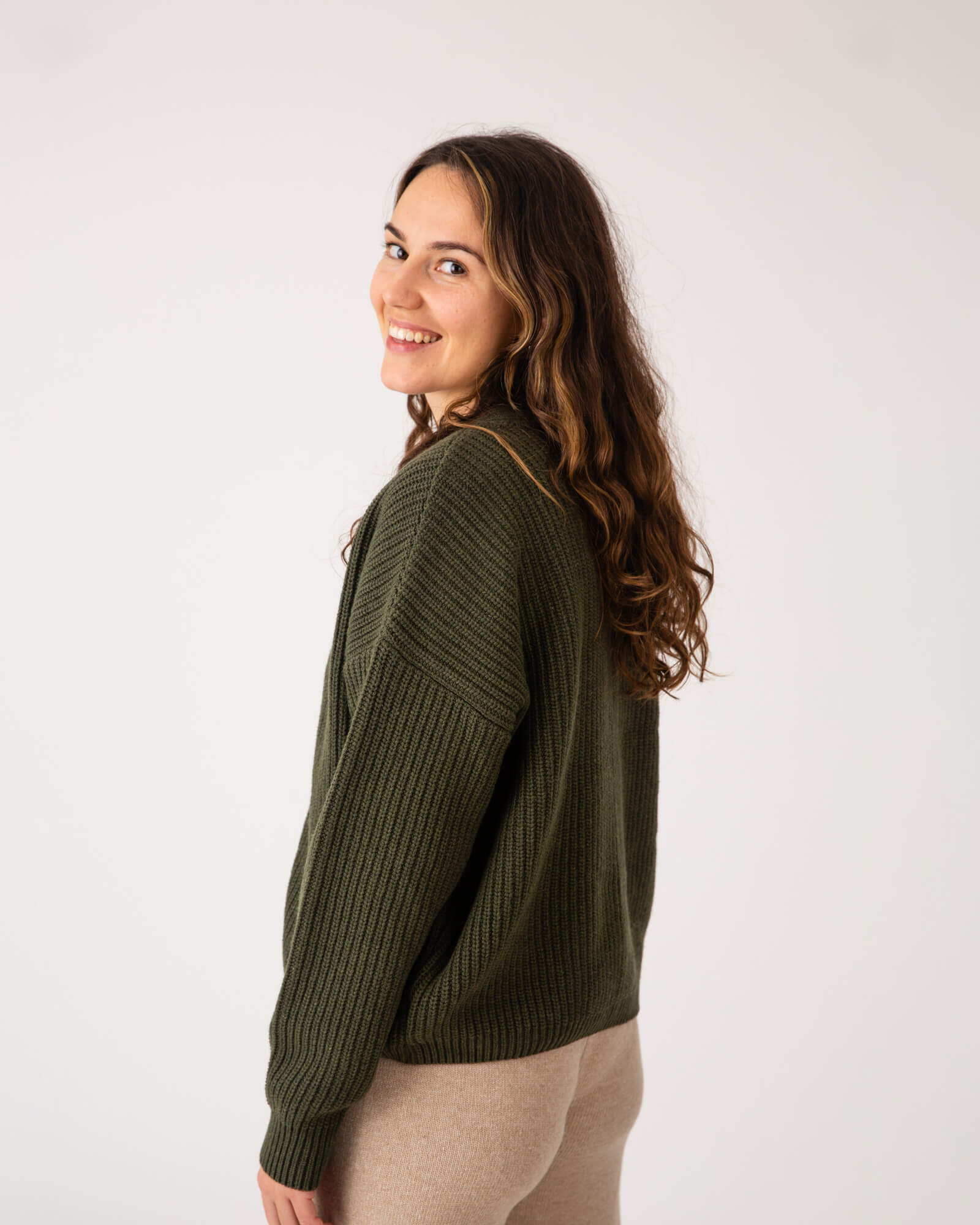 Knit Cardigan loden green