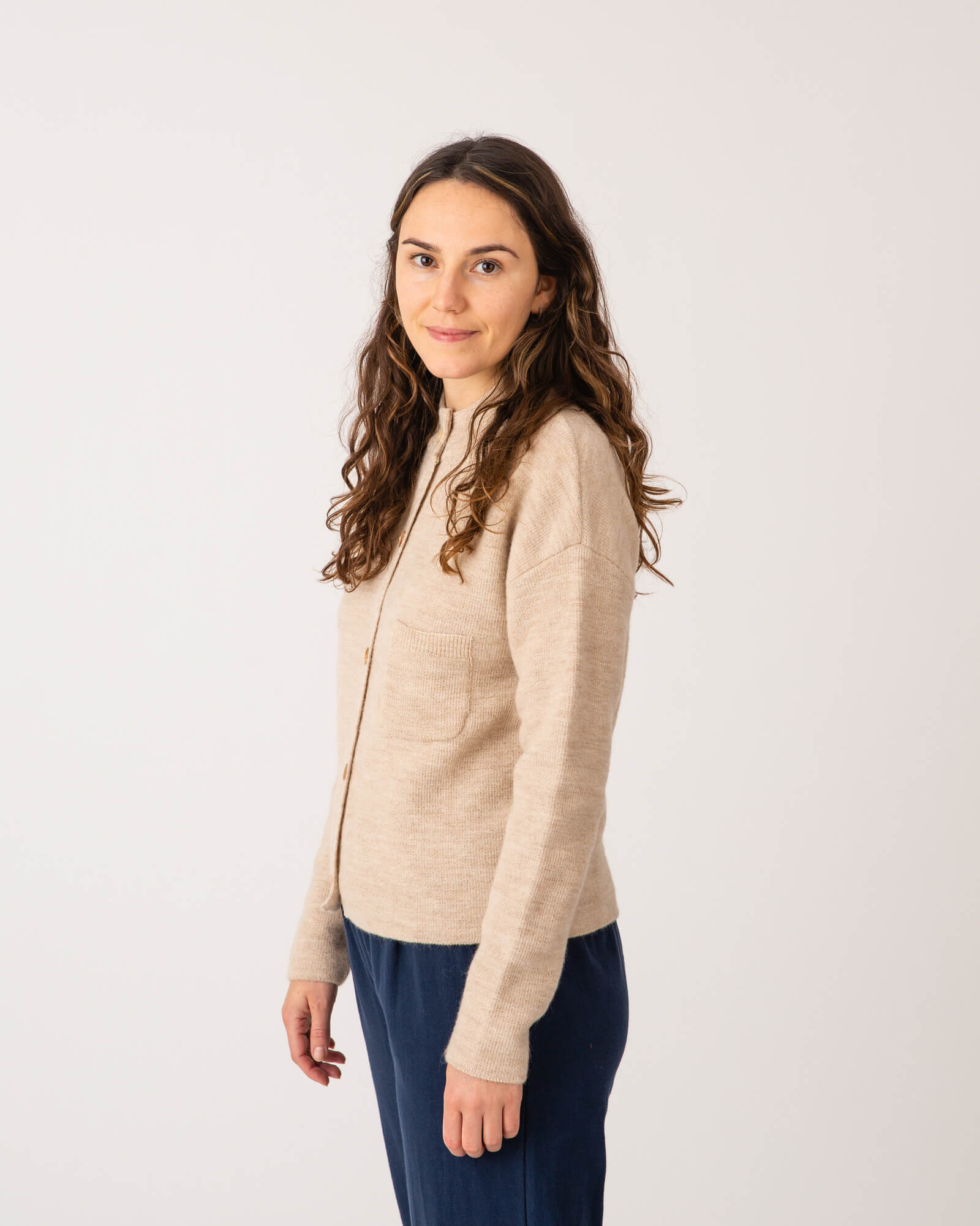 Patch Pocket Cardigan camel