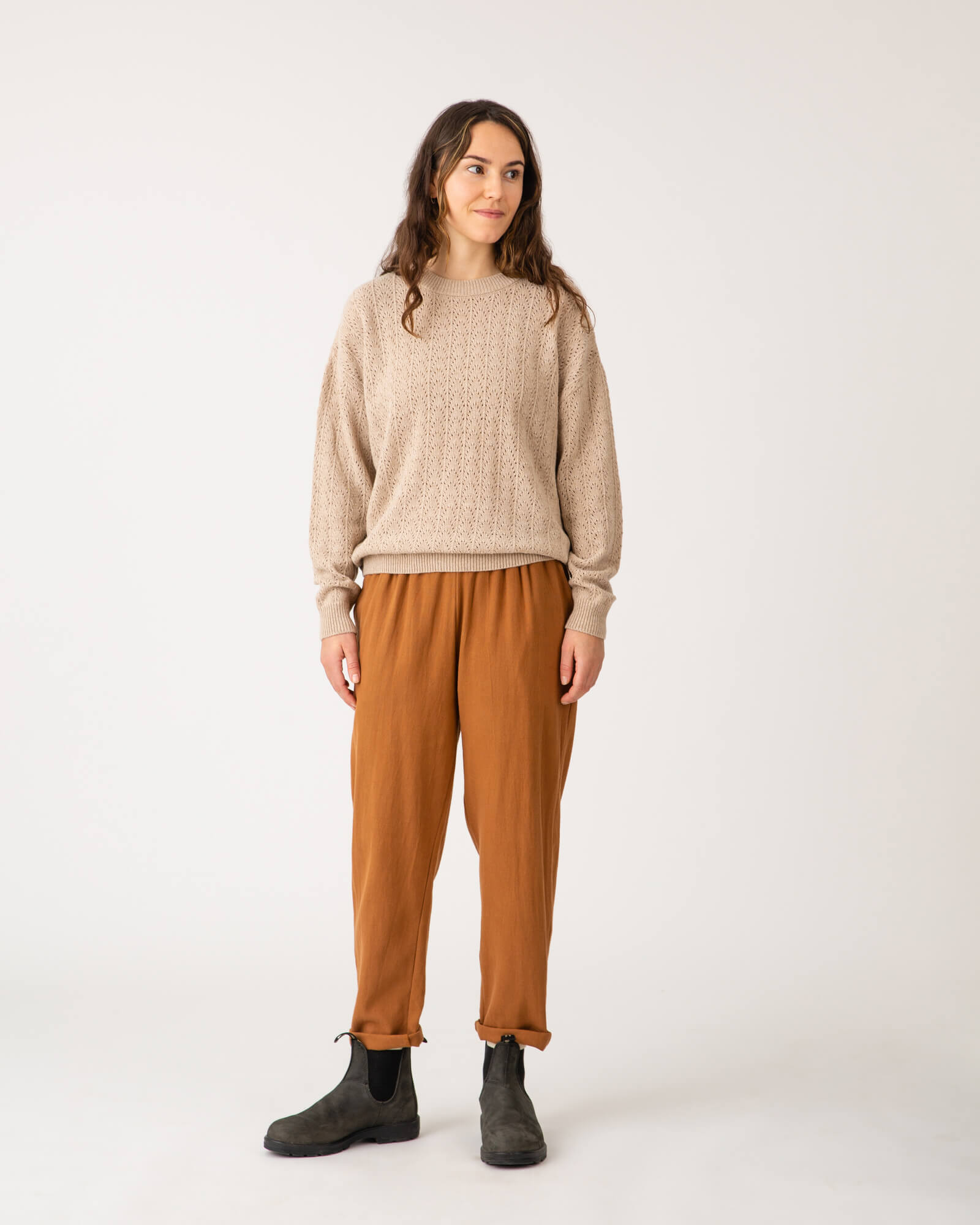 Pointelle Sweater limestone