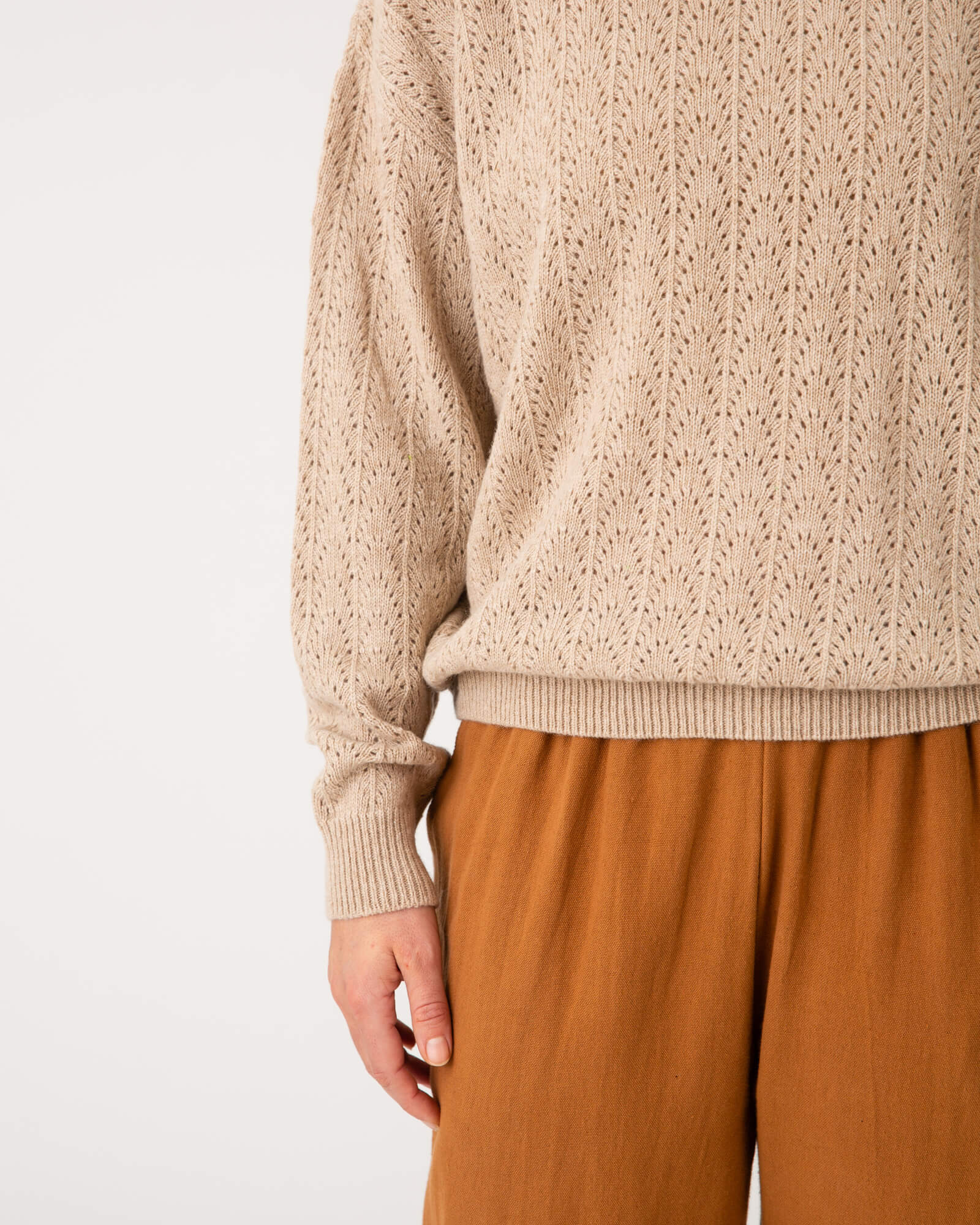 Pointelle Sweater limestone