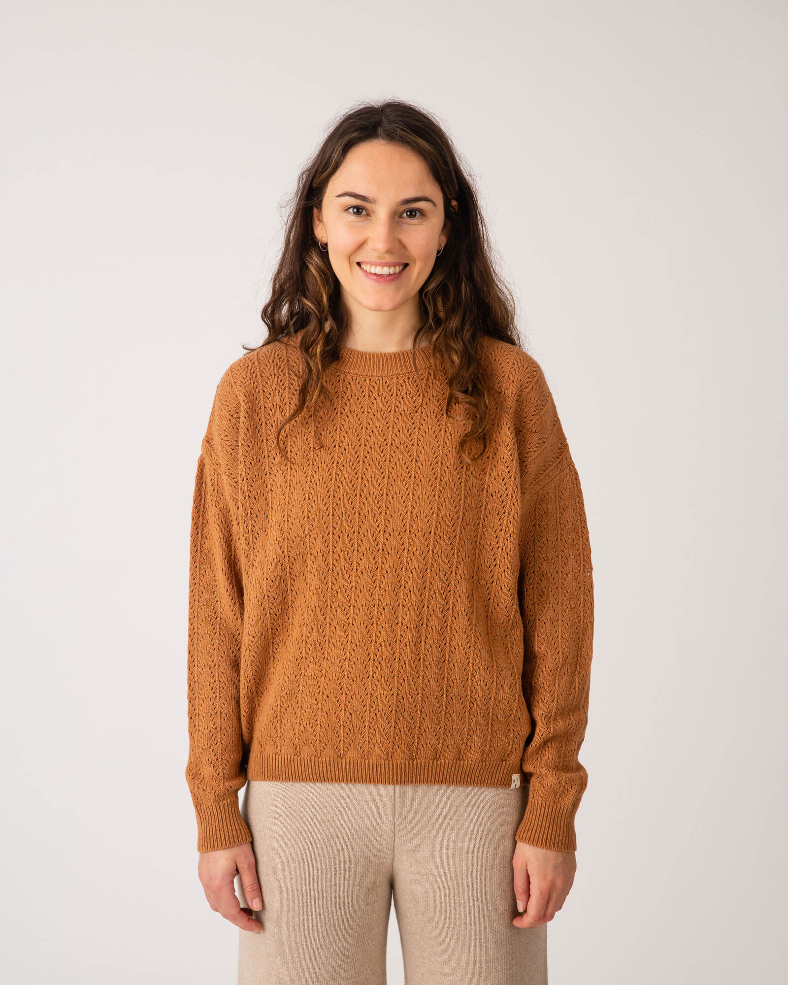 Pointelle Sweater ochre