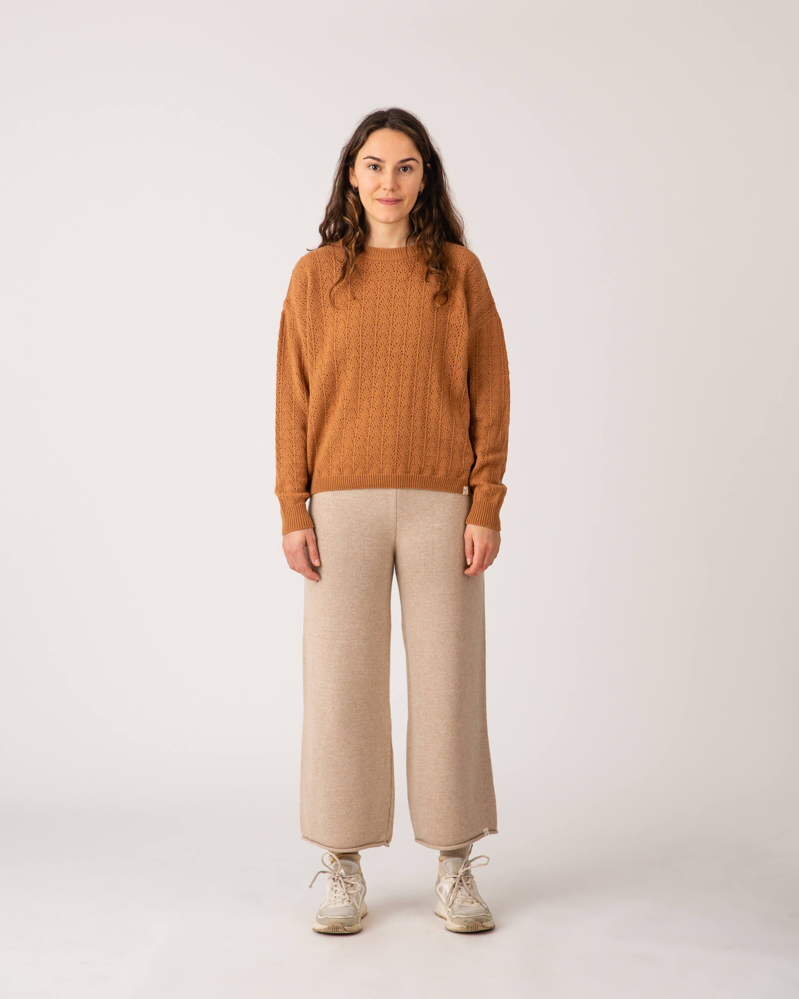 Pointelle Sweater ochre