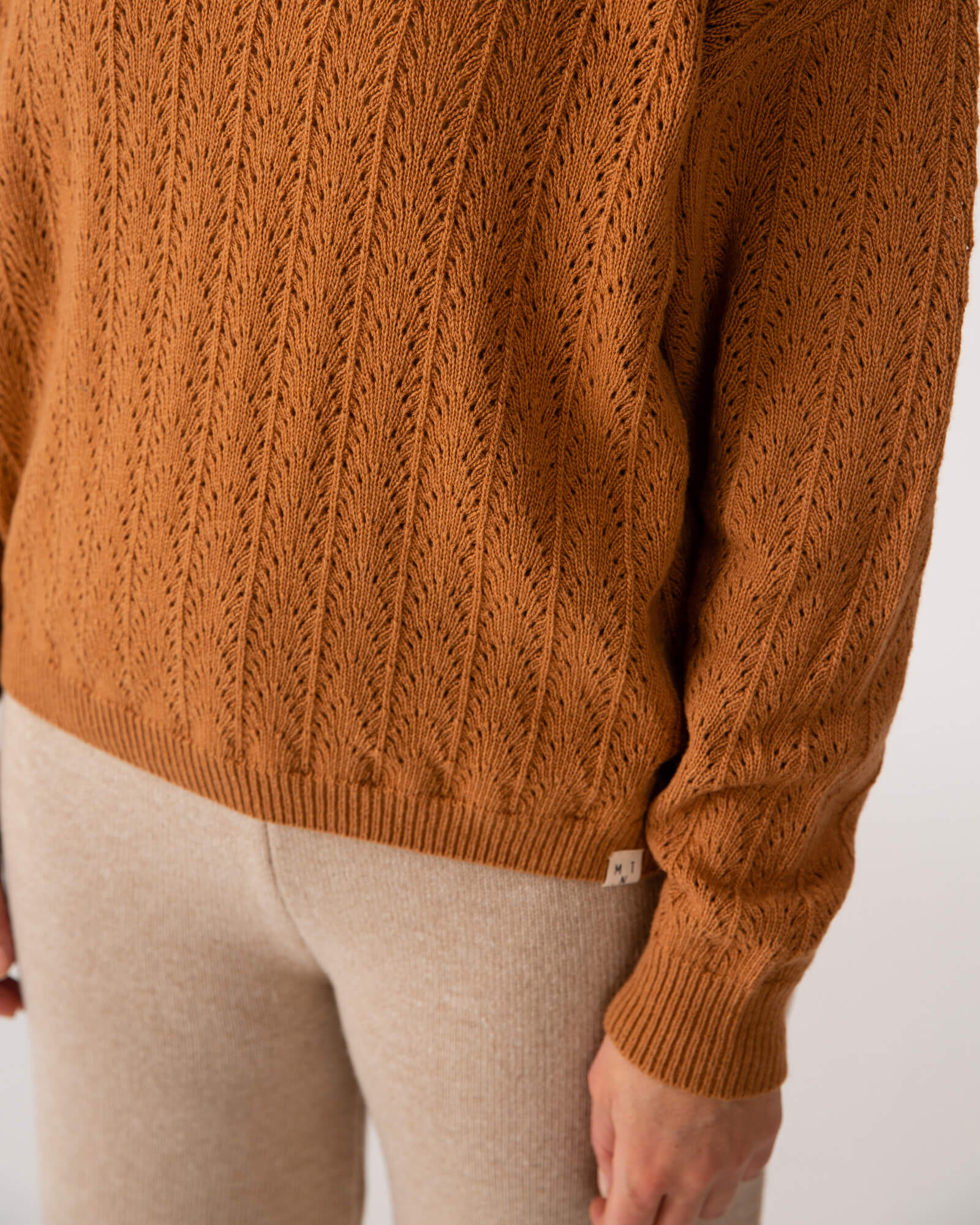Pointelle Sweater ochre