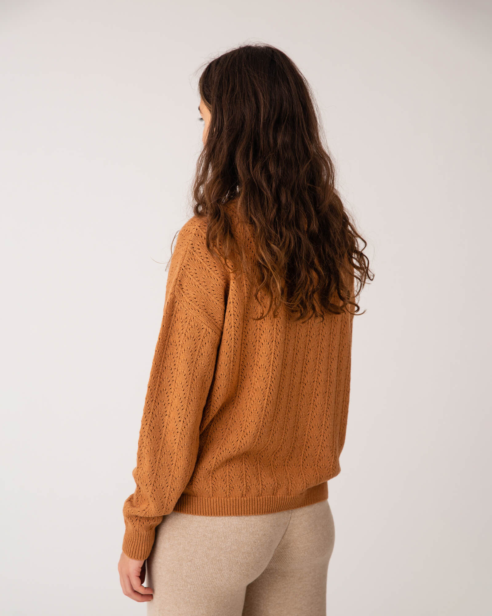 Pointelle Sweater ochre