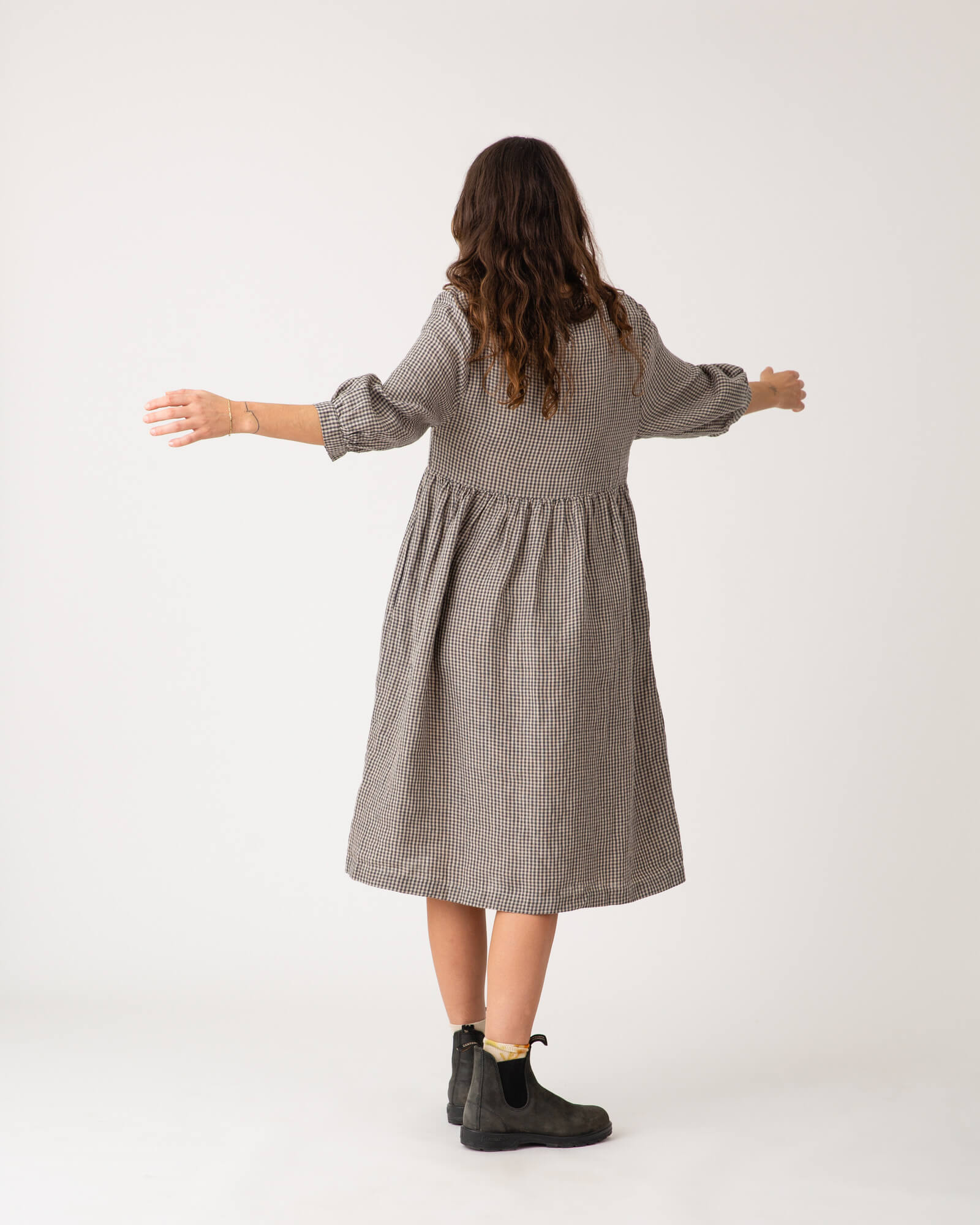 Puff Sleeve Dress vichy