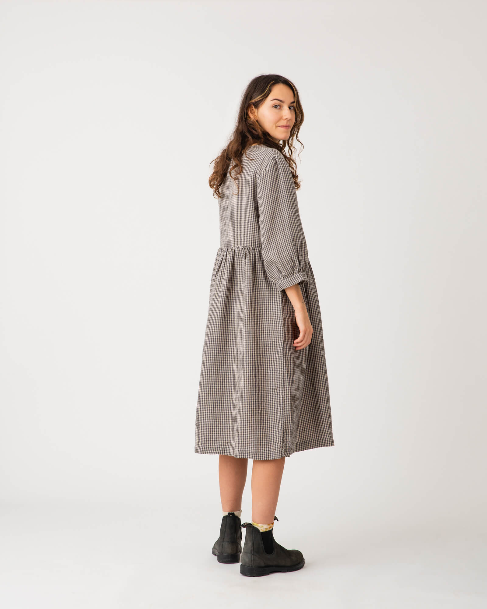 Puff Sleeve Dress vichy