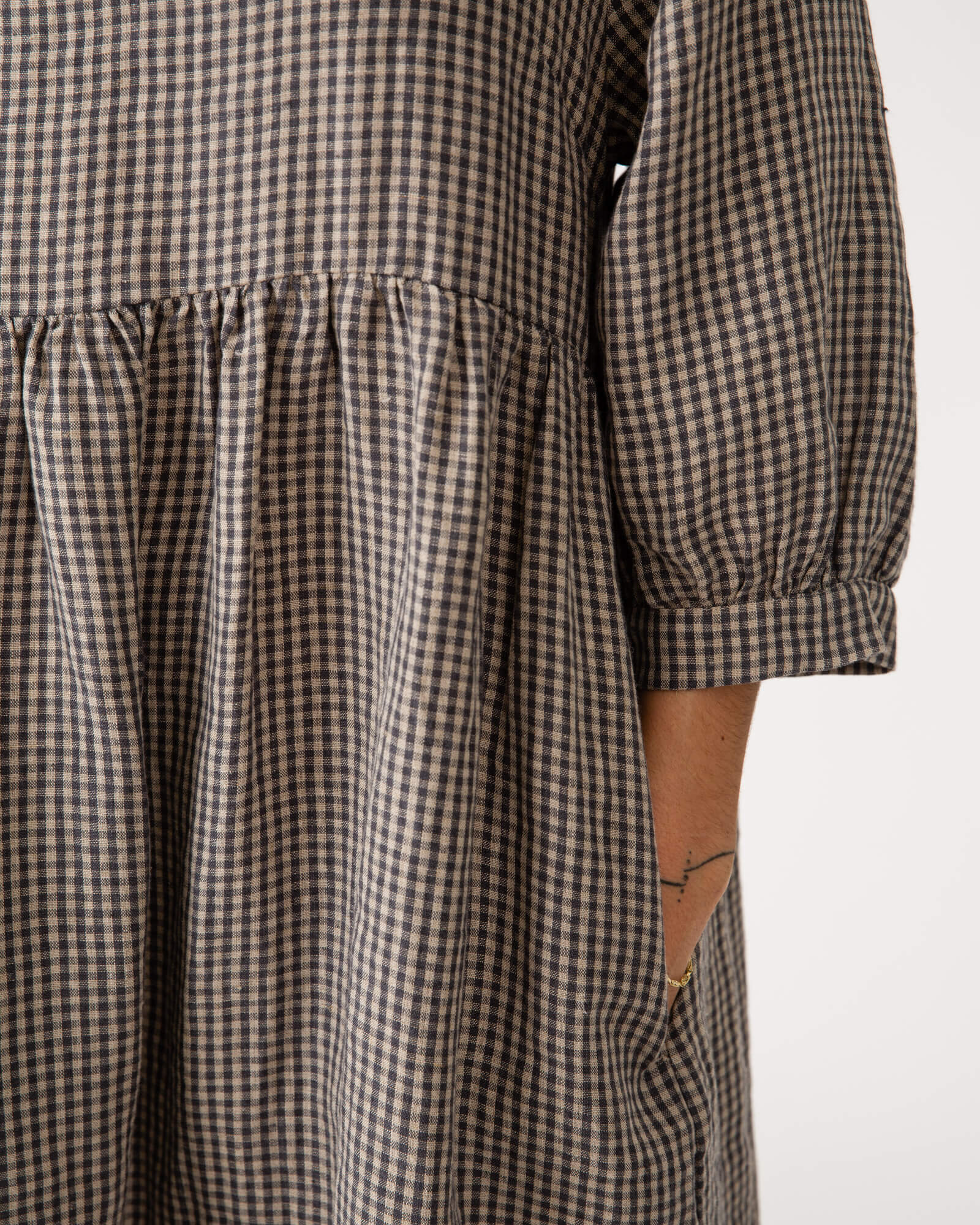 Puff Sleeve Dress vichy