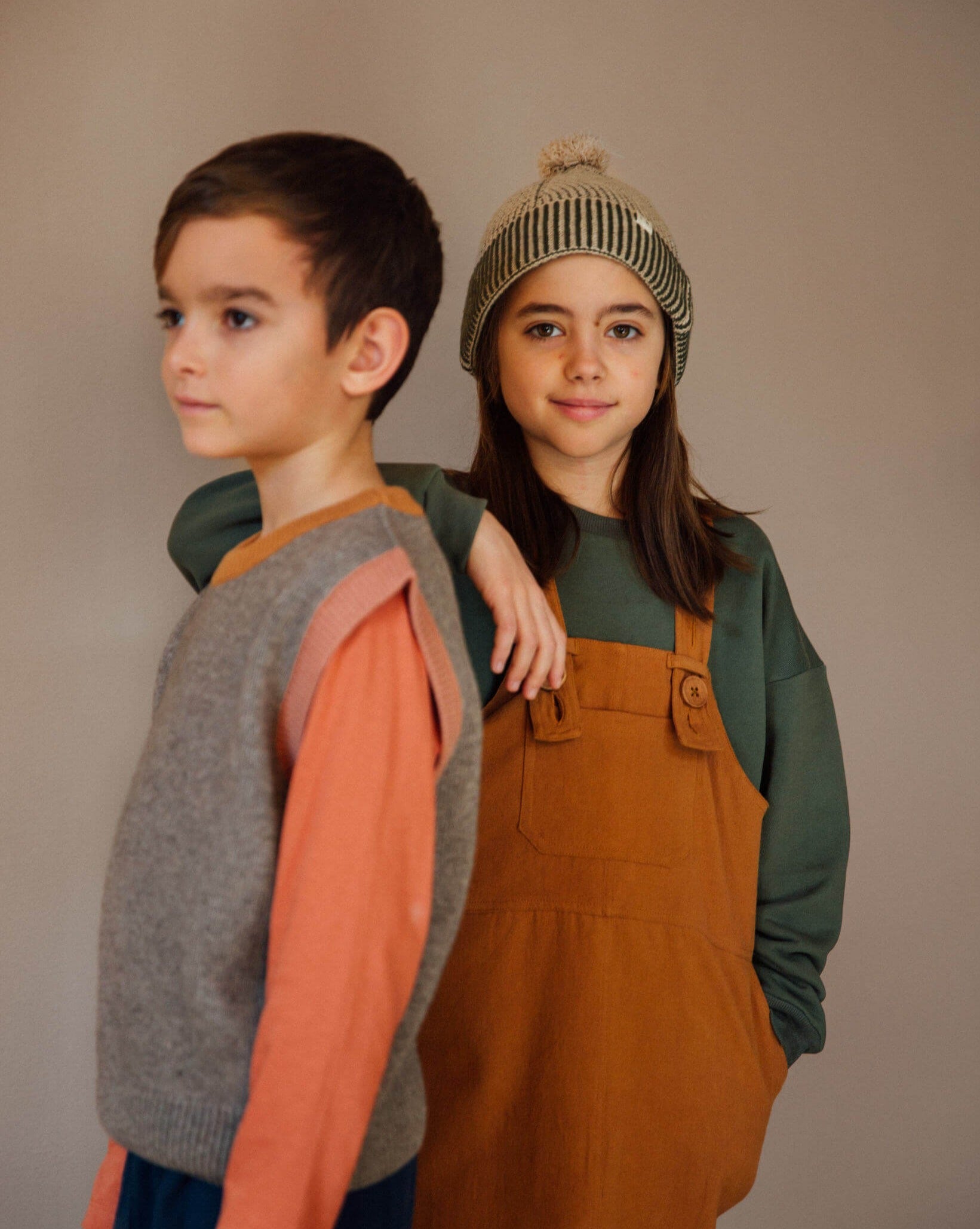 Retro Pinafore Dress biscuit