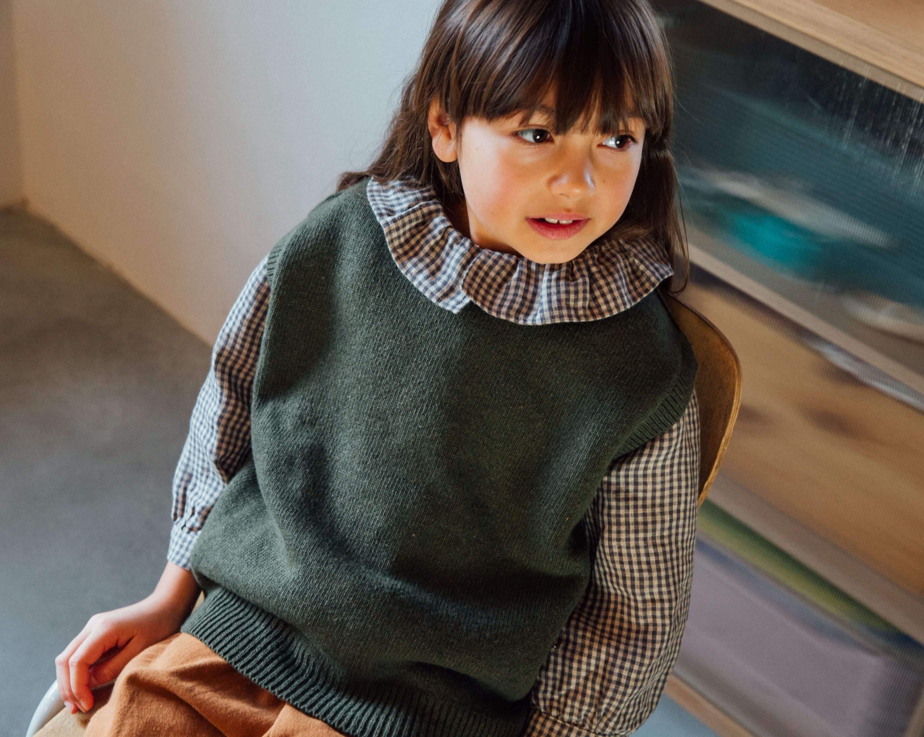 Knit Vest loden green