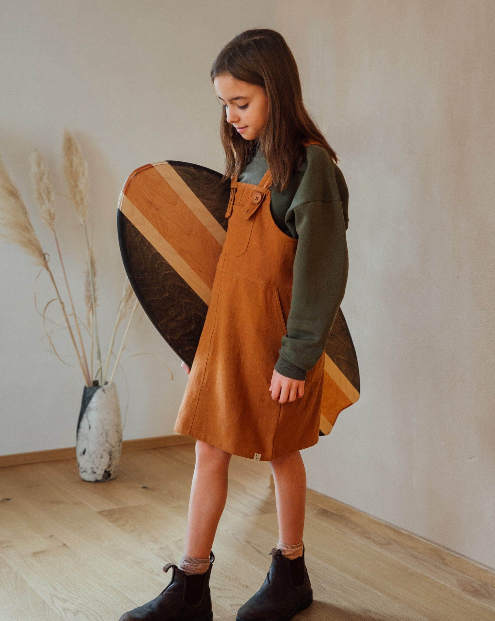 Retro Pinafore Dress biscuit