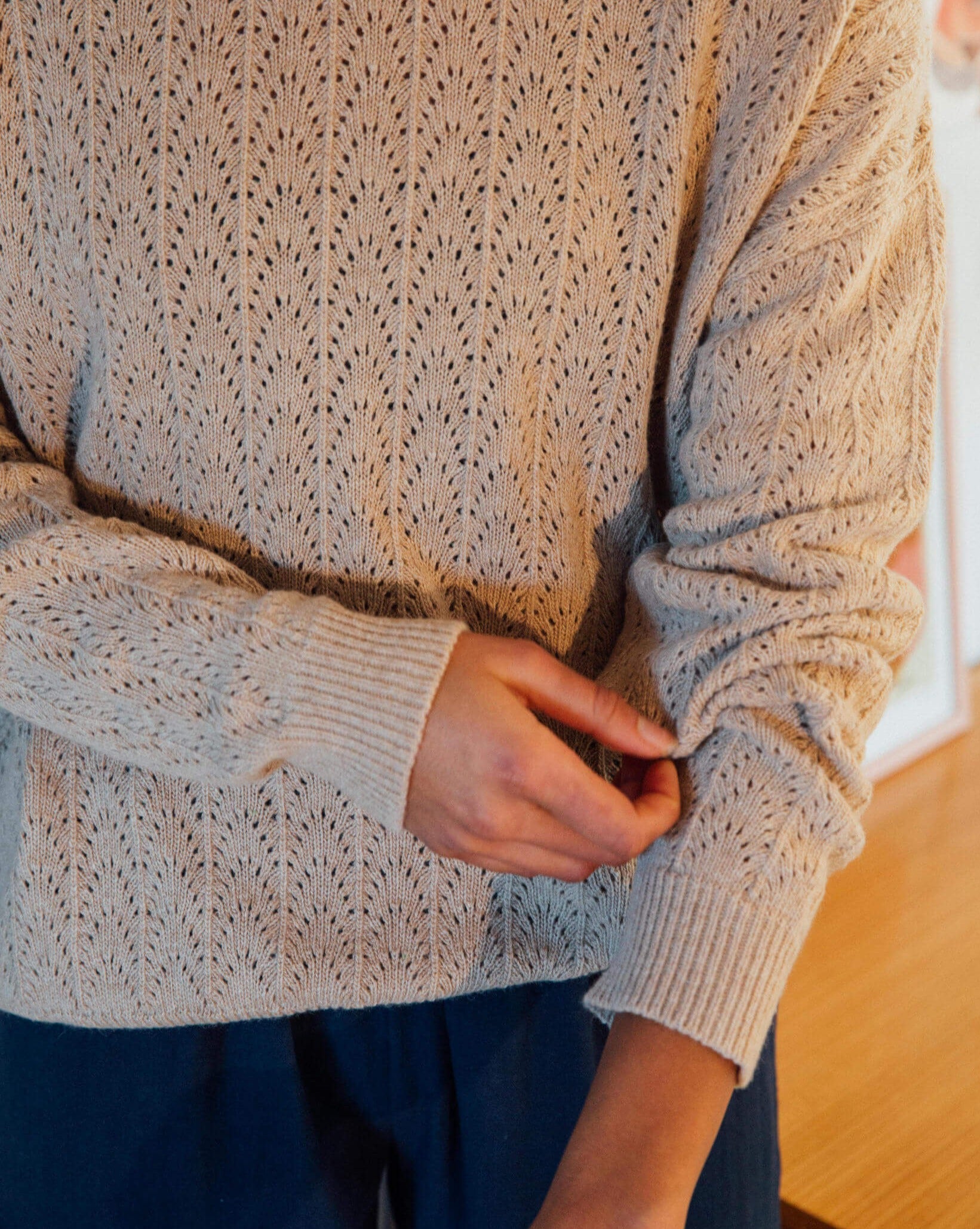 Pointelle Sweater limestone