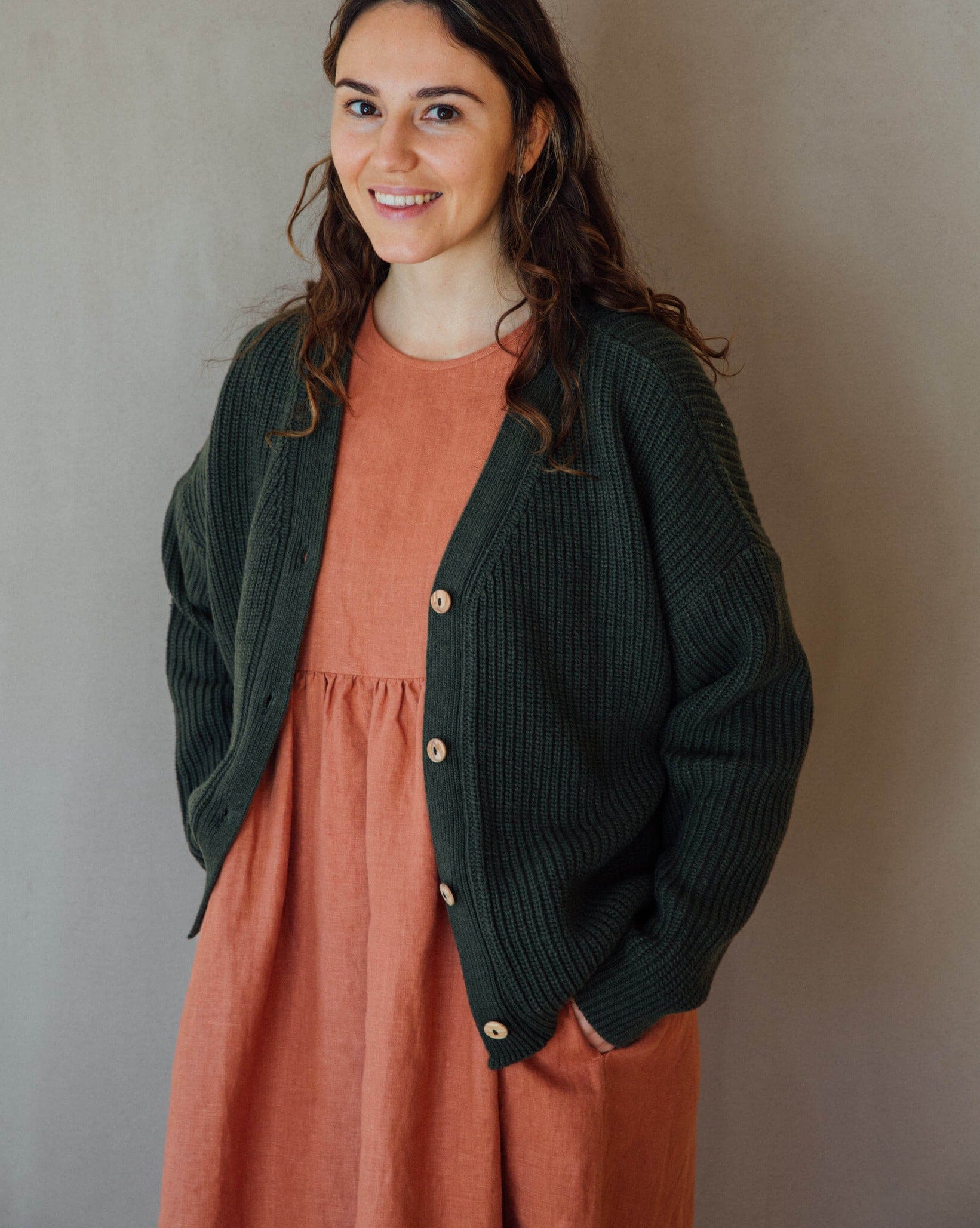 Puff Sleeve Dress russet