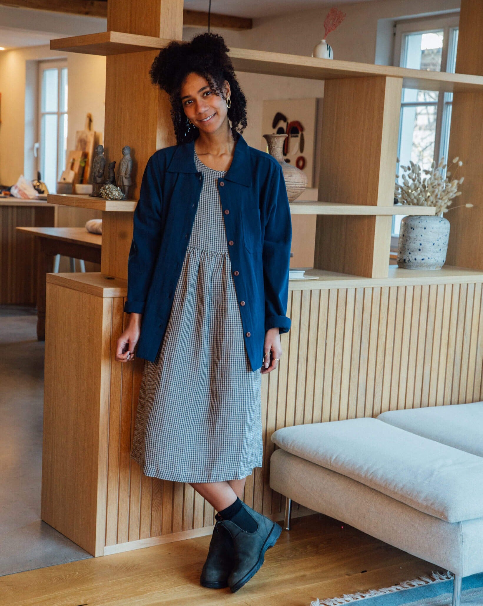 Puff Sleeve Dress vichy