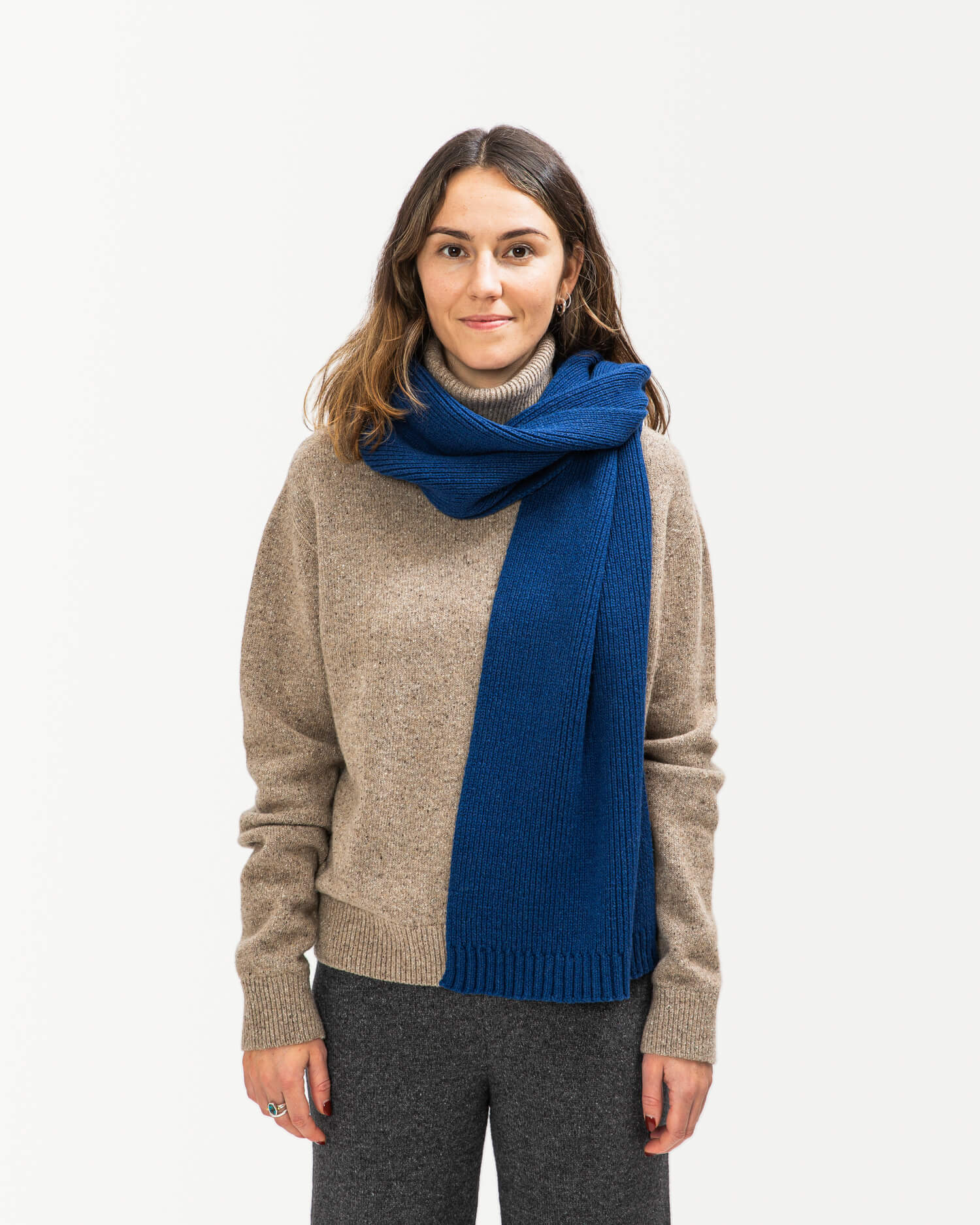 Knit Scarf royal blue Matona1