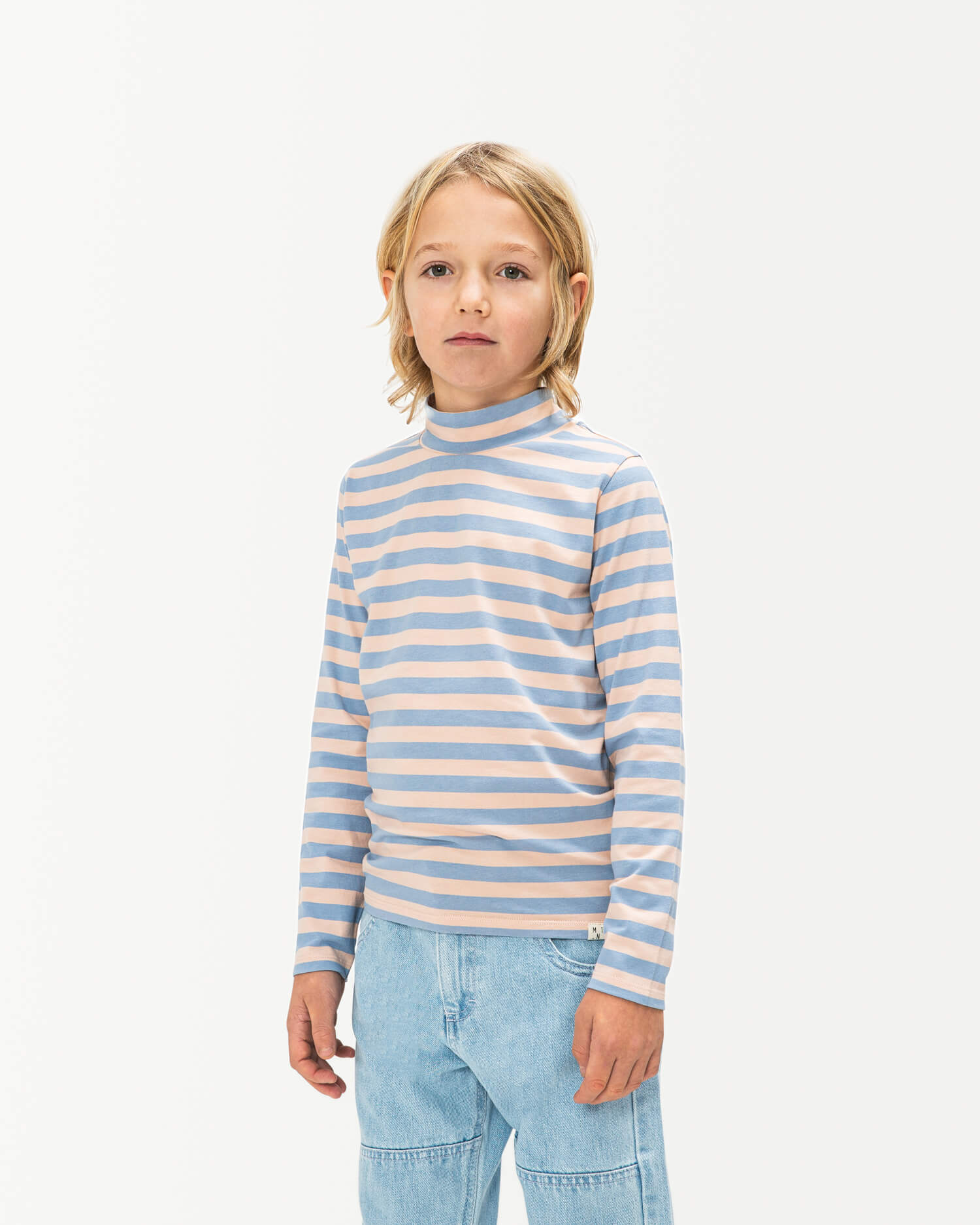 High Neck Longsleeve rose-blue