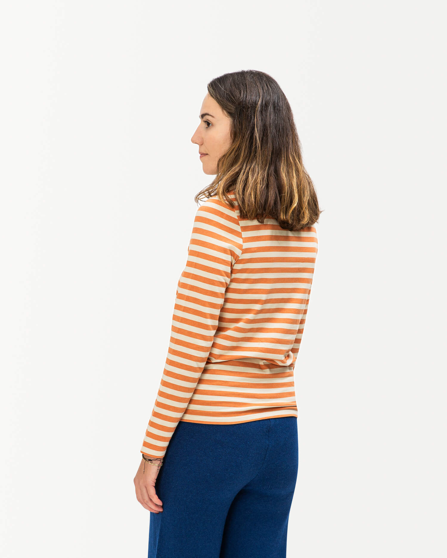 Collared Longsleeve oyster-caramel
