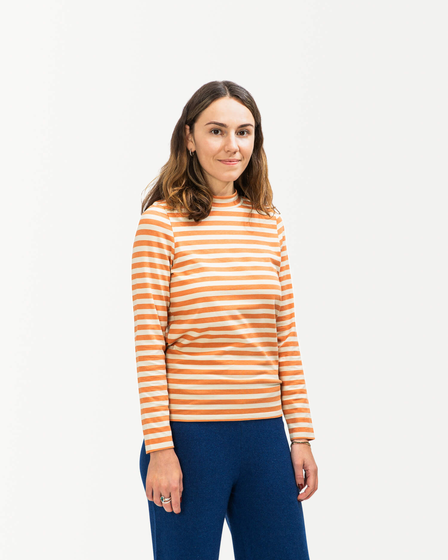 Collared Longsleeve oyster-caramel