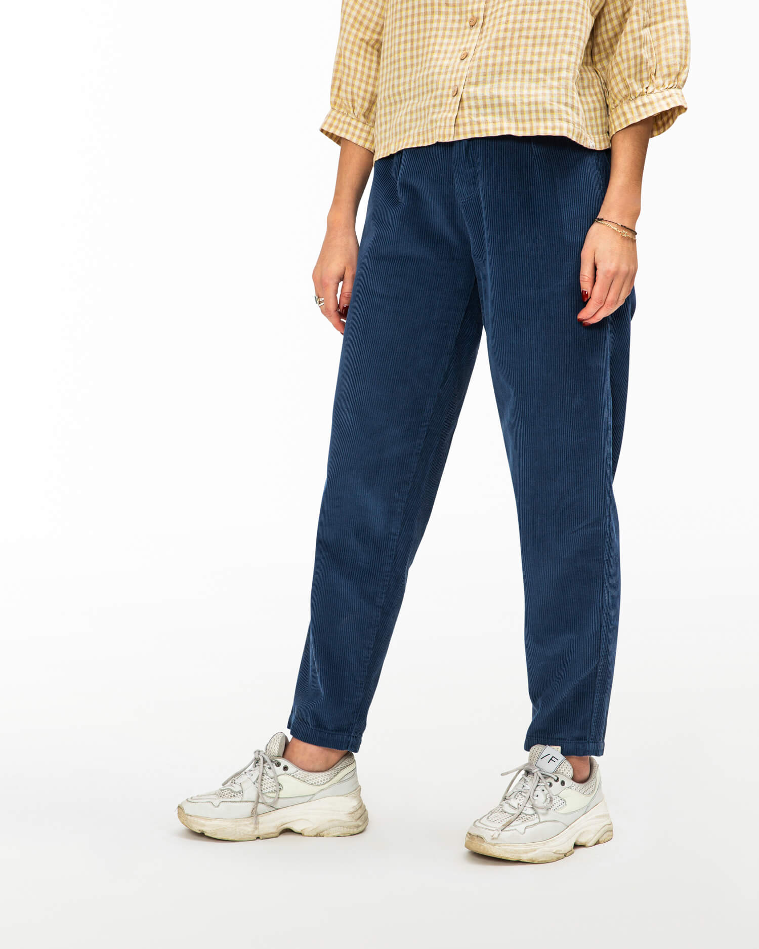 Blue clearance corduroy trousers womens