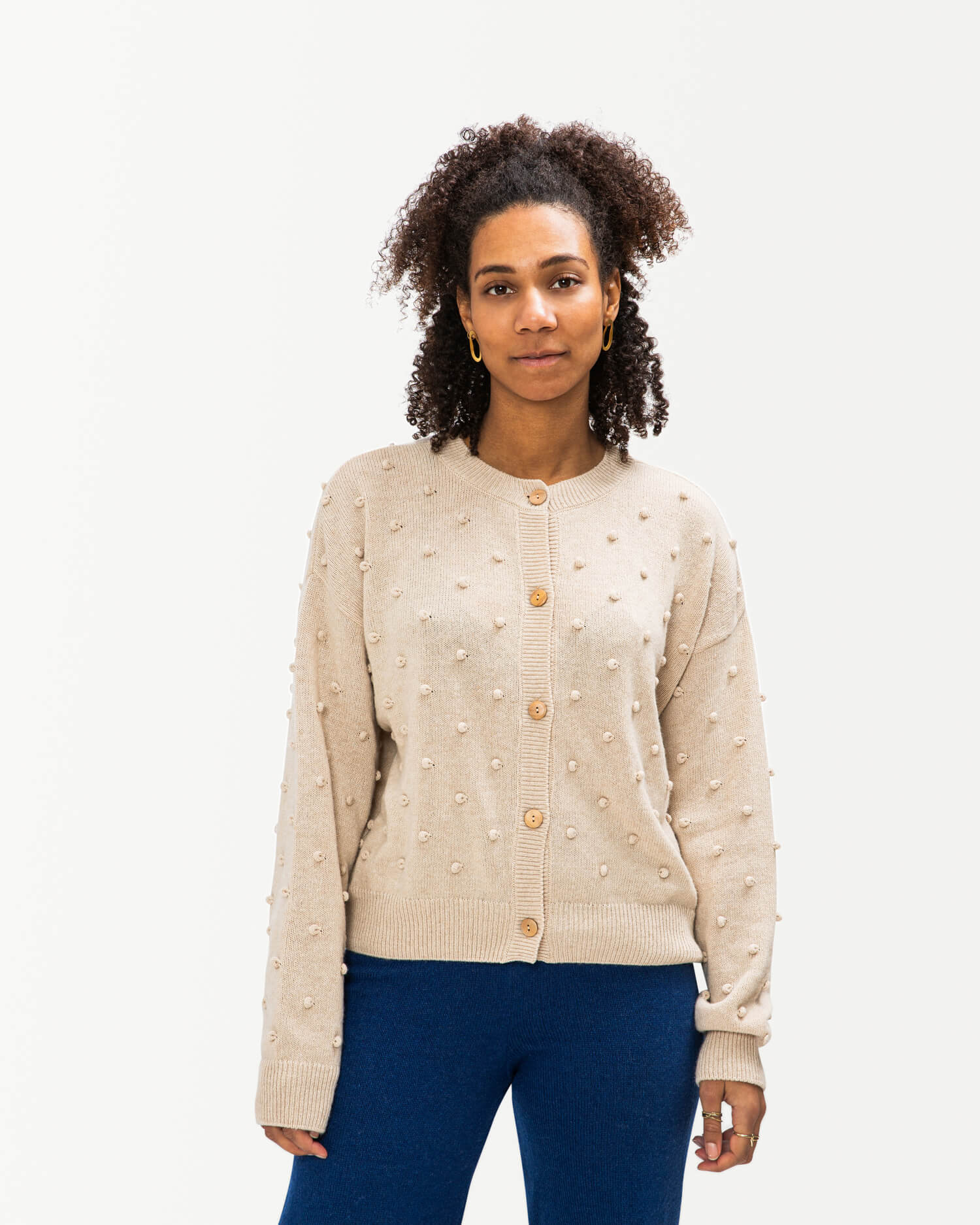 Cream popcorn cardigan hotsell