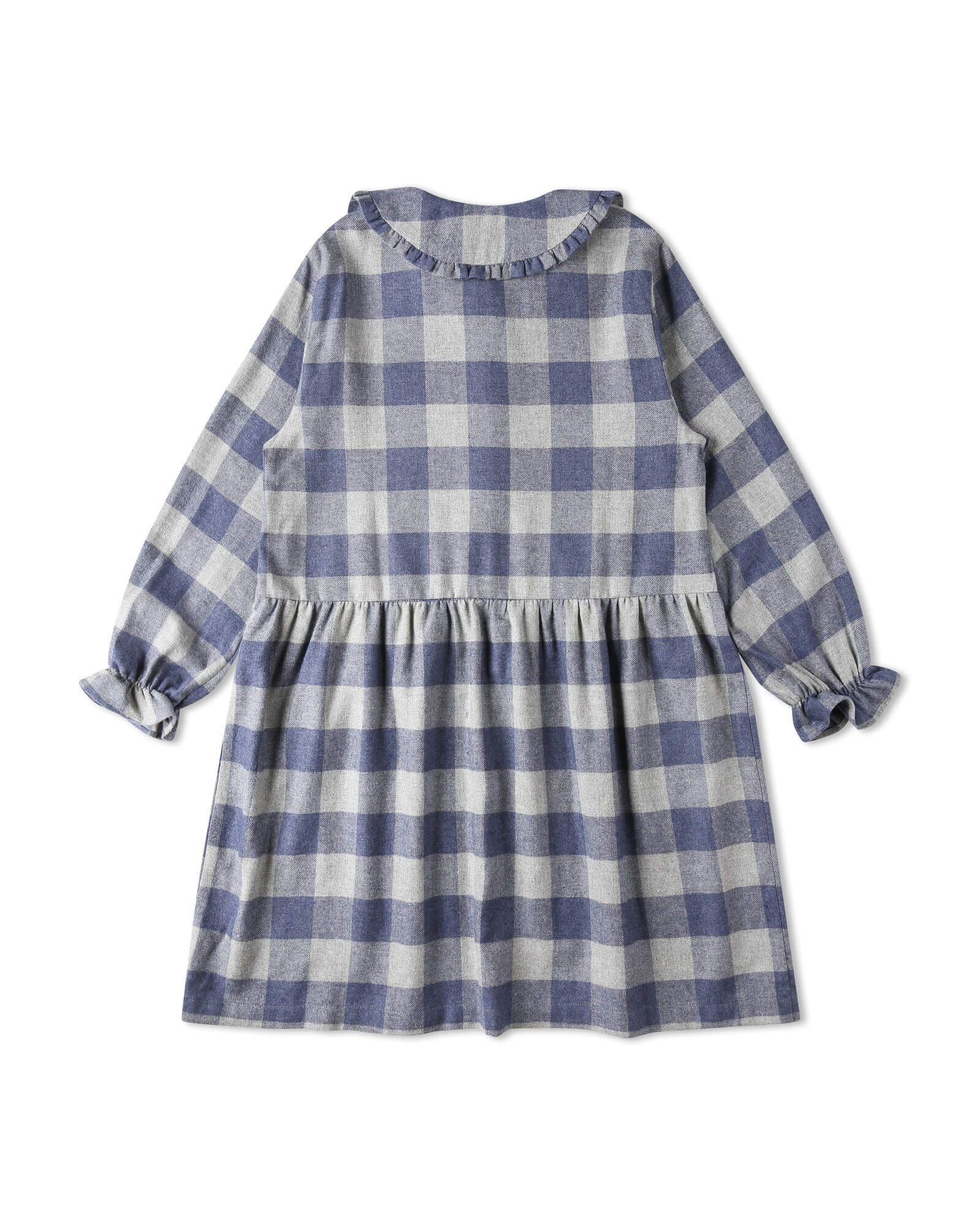 Flannel Collar Dress plaid check
