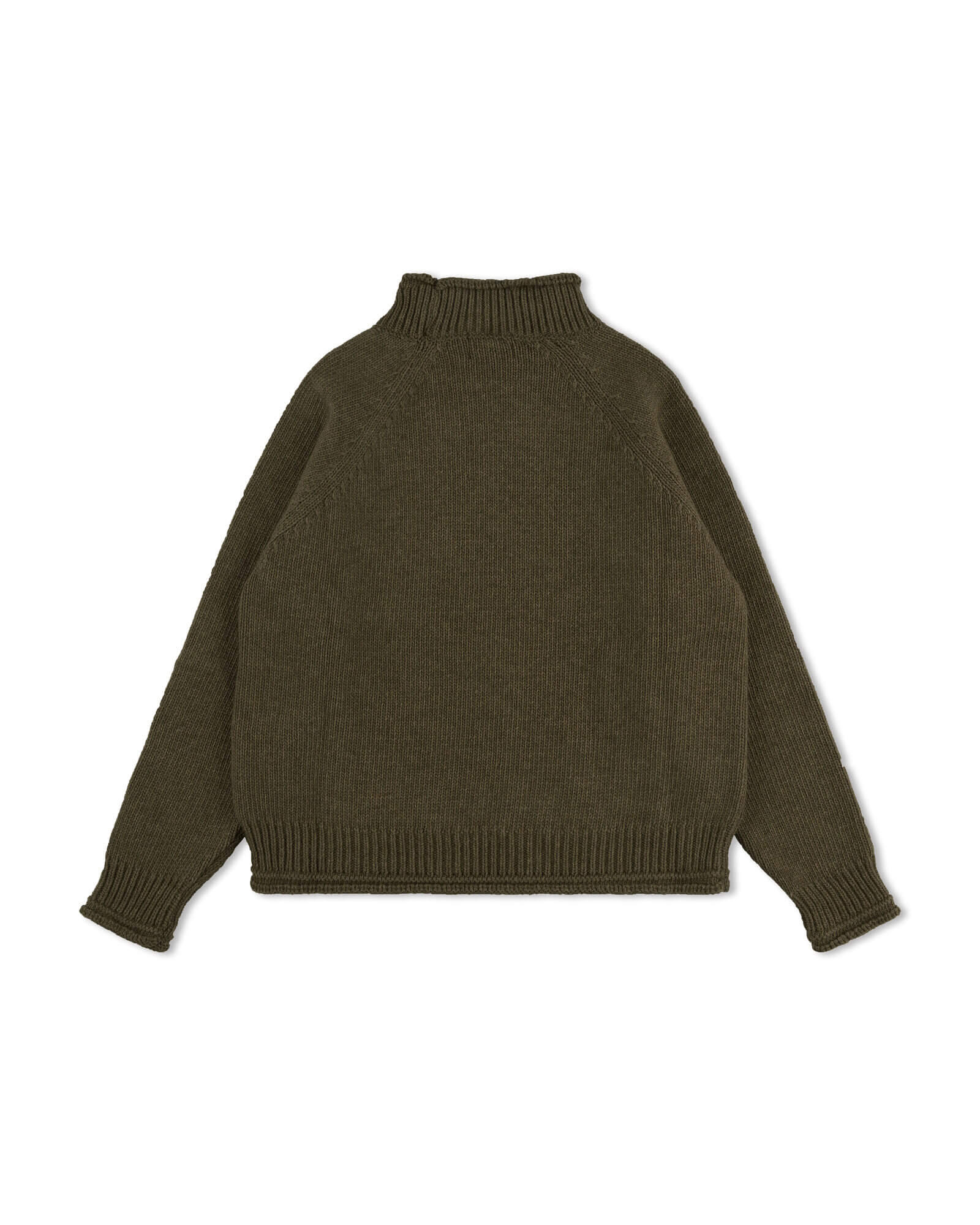 Raglan High Neck Sweater olive