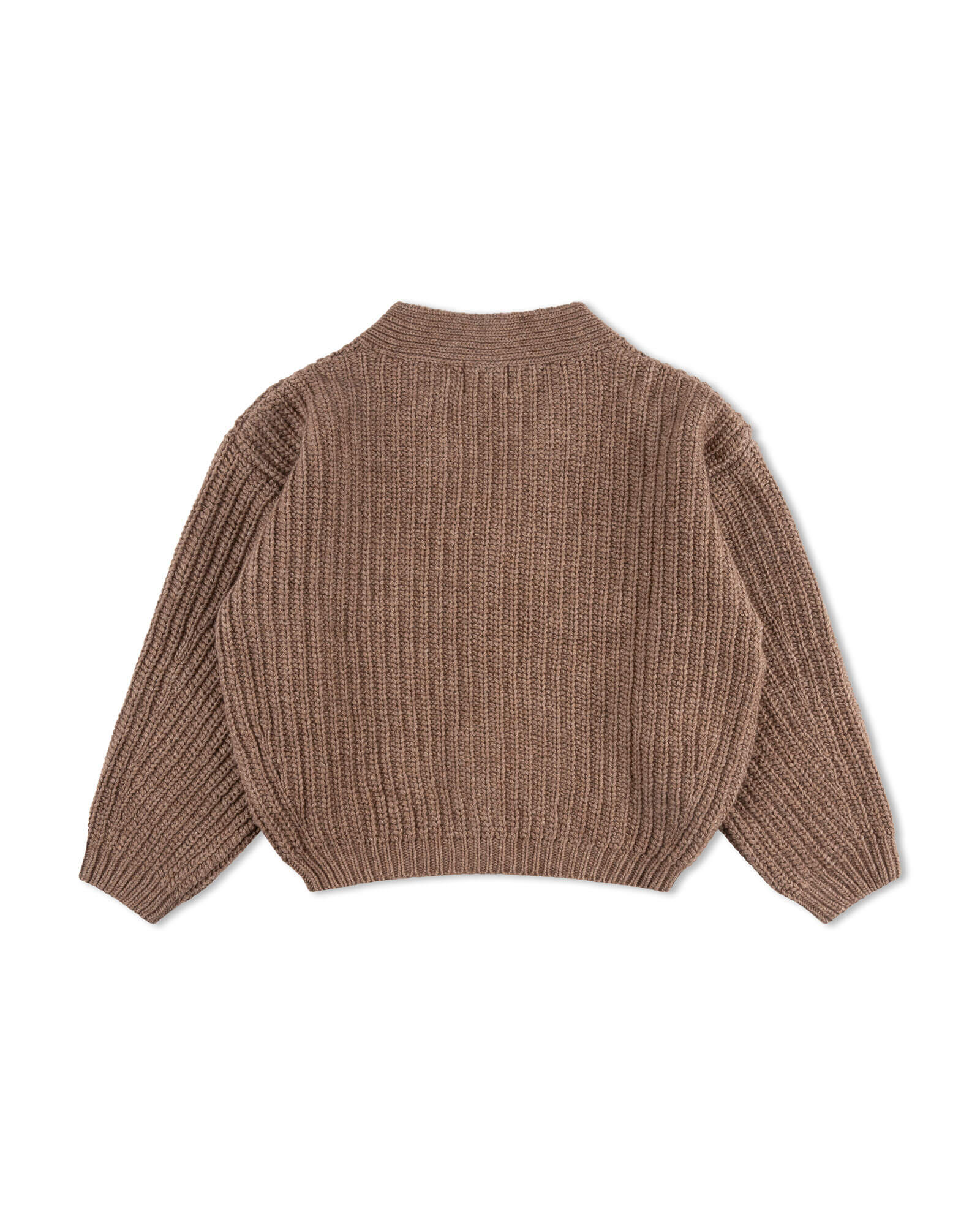 V-Neck Cardigan sepia