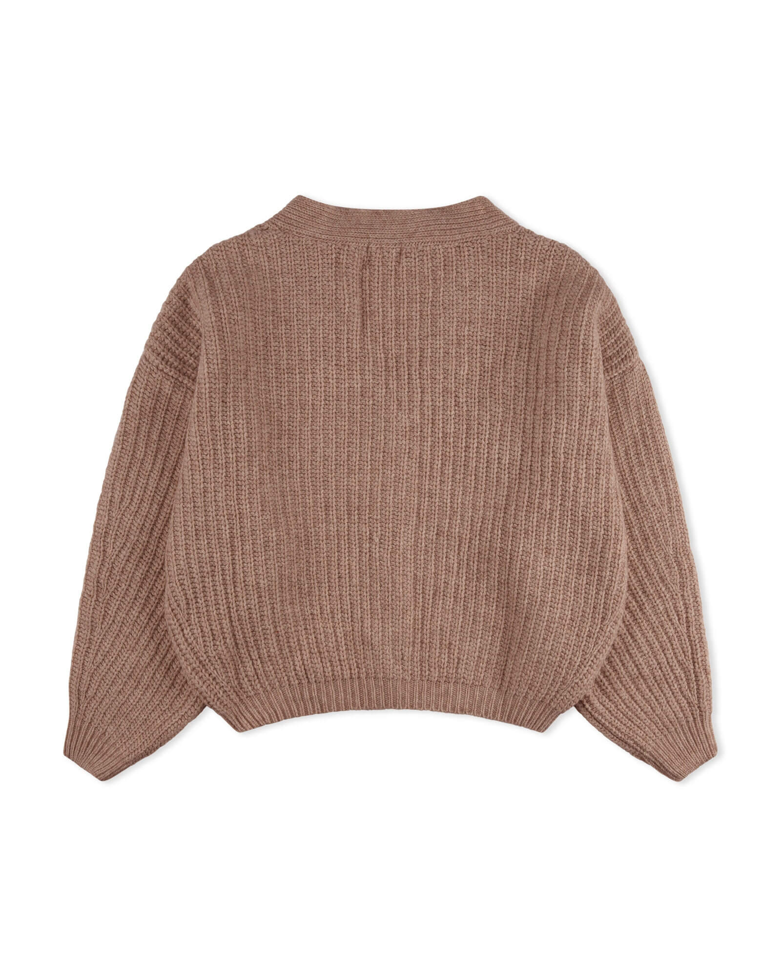 Organic Knit Cardigan sepia