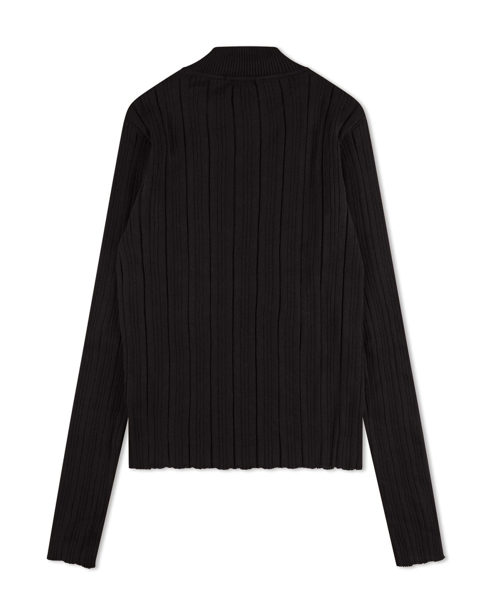 Ribbed Collared Longsleeve onyx