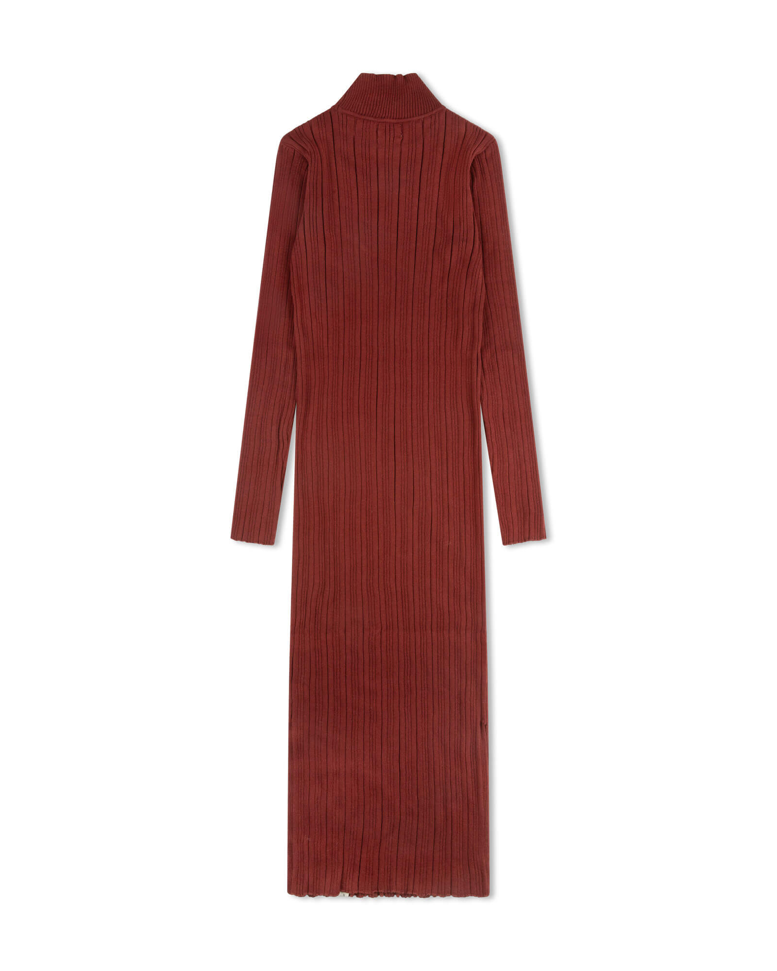 Ribbed Dress maroon