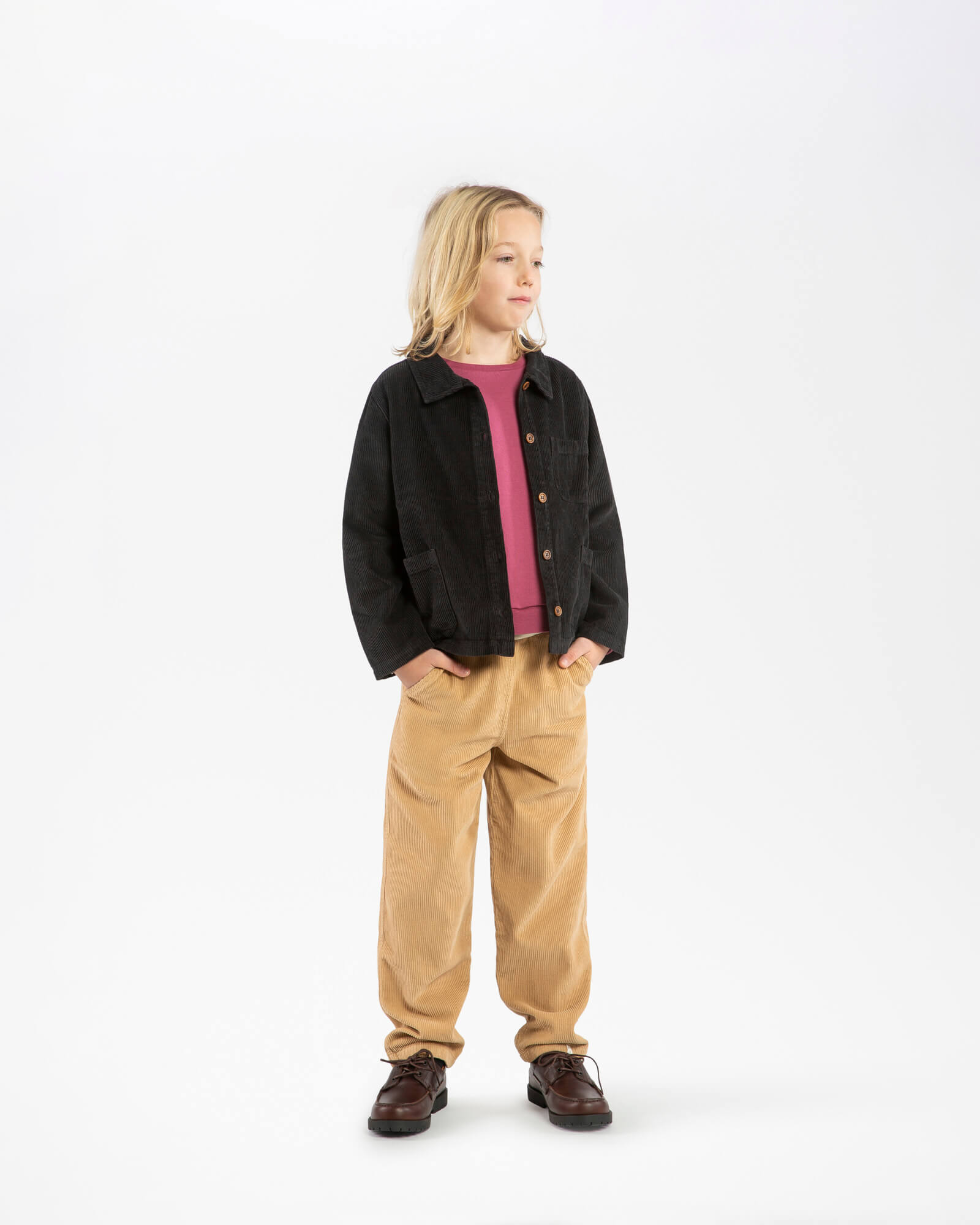 Boxy Corduroy Jacket black