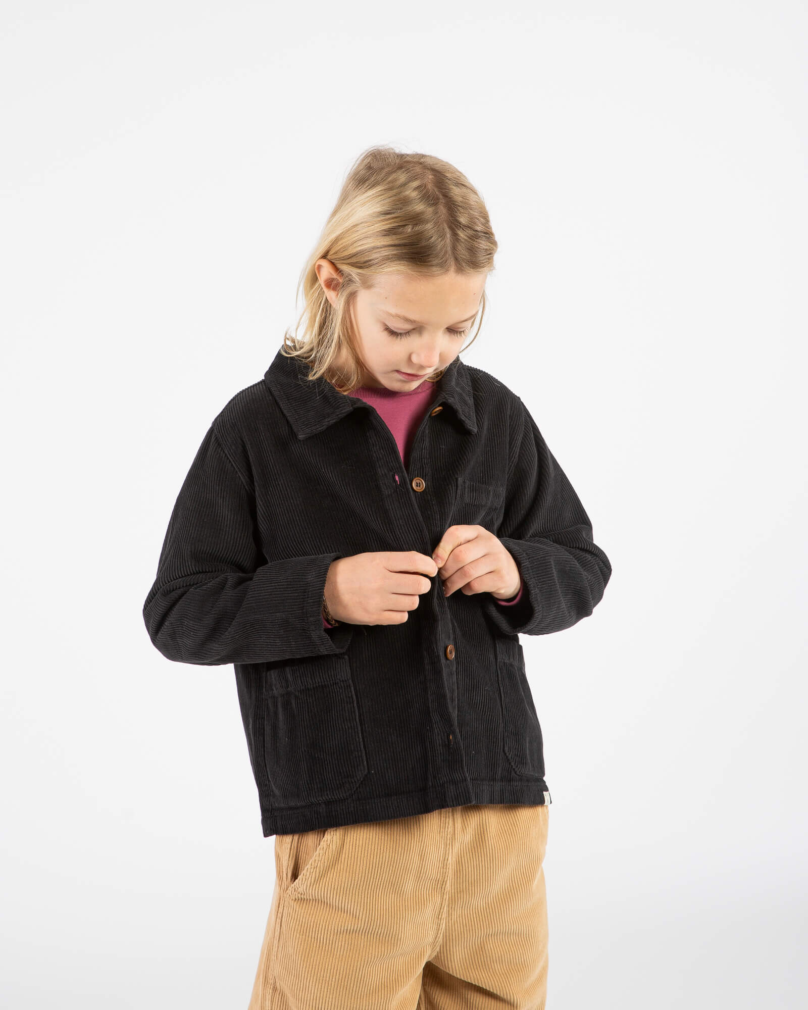 Boxy Corduroy Jacket black