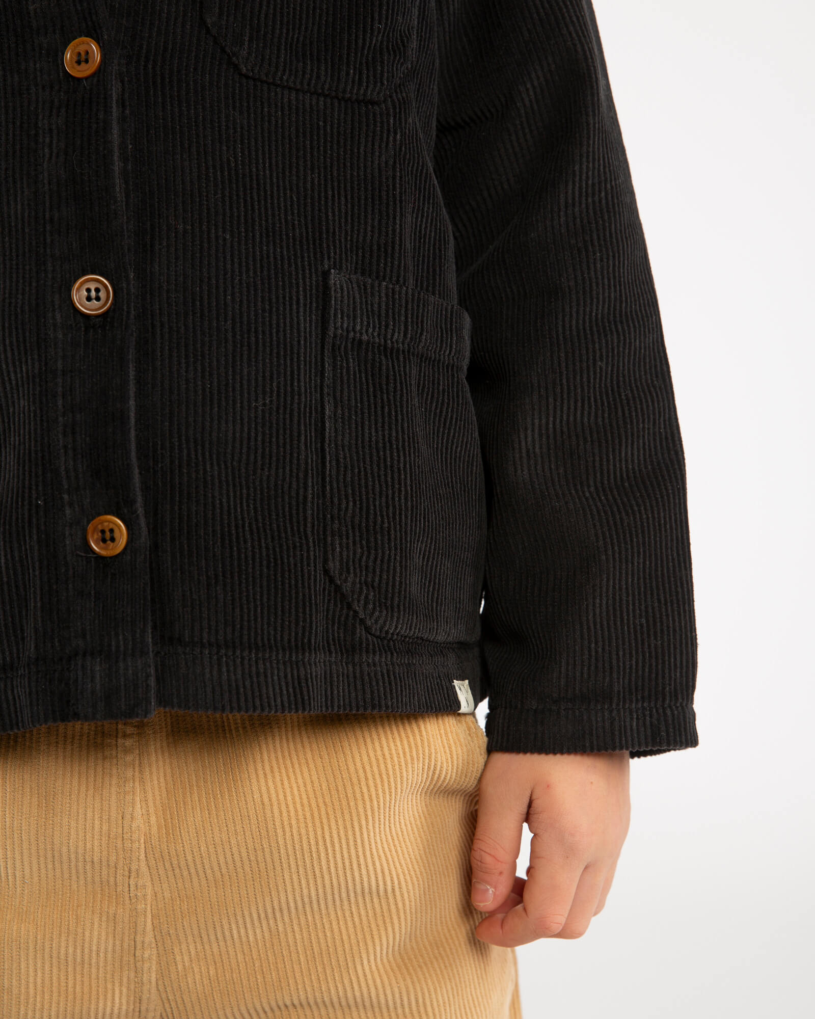 Boxy Corduroy Jacket black