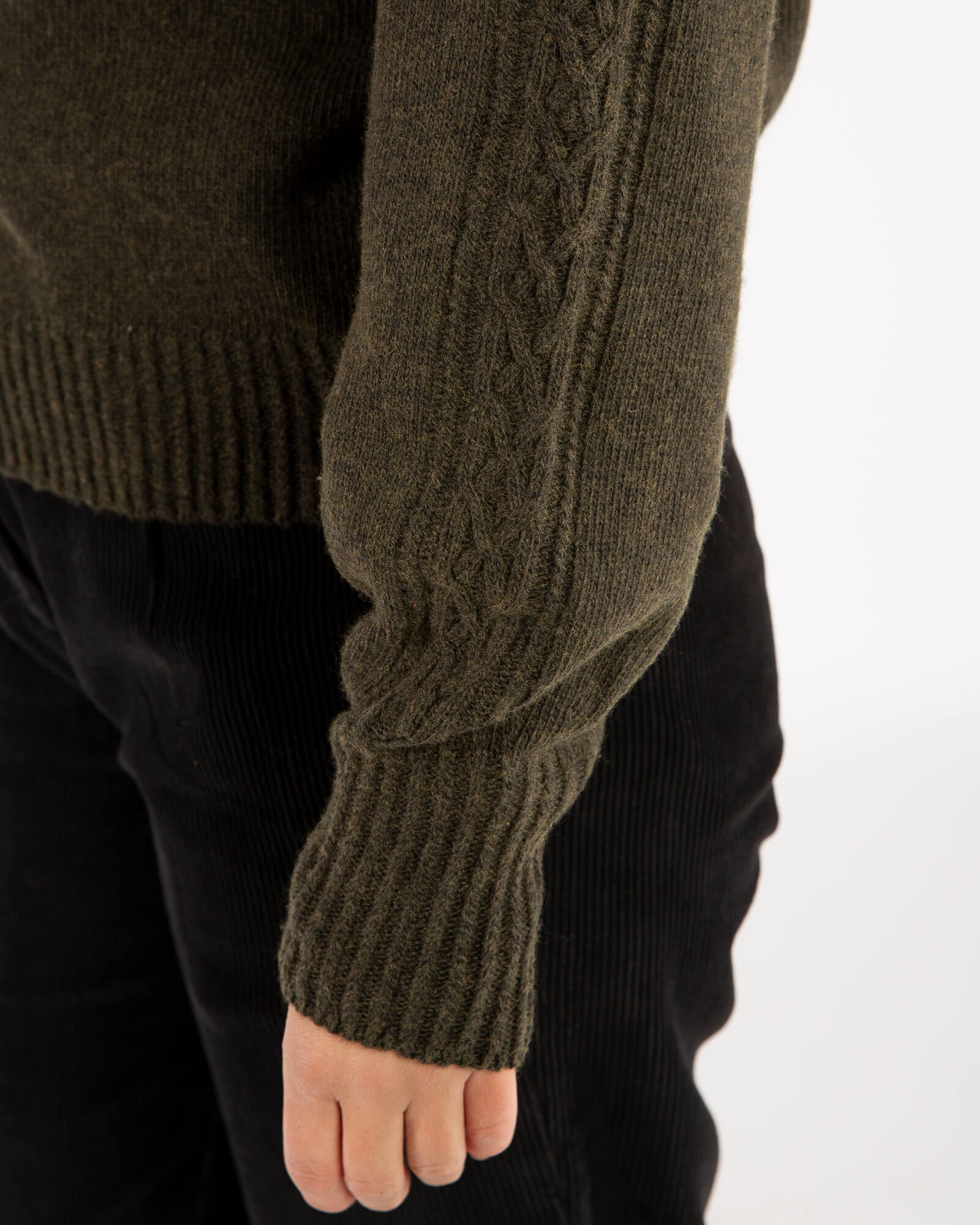 Cable Knit Sweater olive