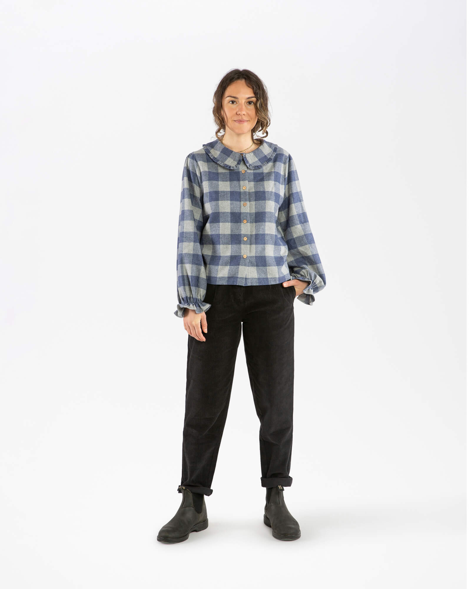 Flannel Blouse plaid check