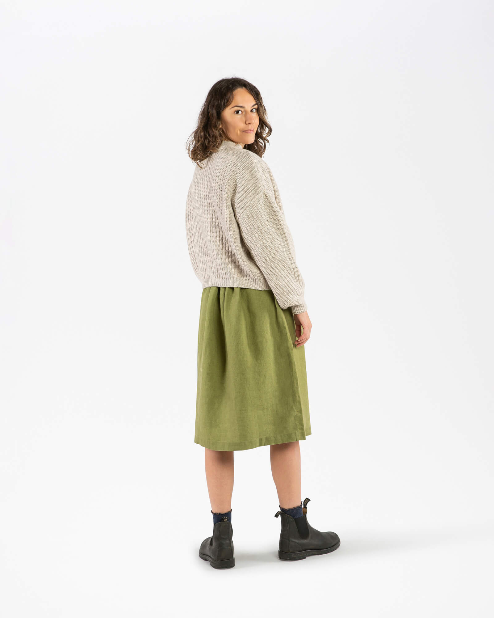 Organic Knit Cardigan salt