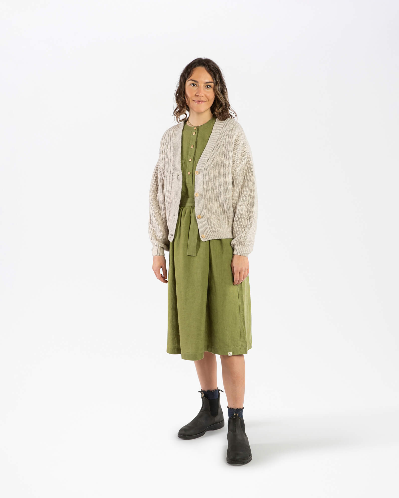 Organic Knit Cardigan salt